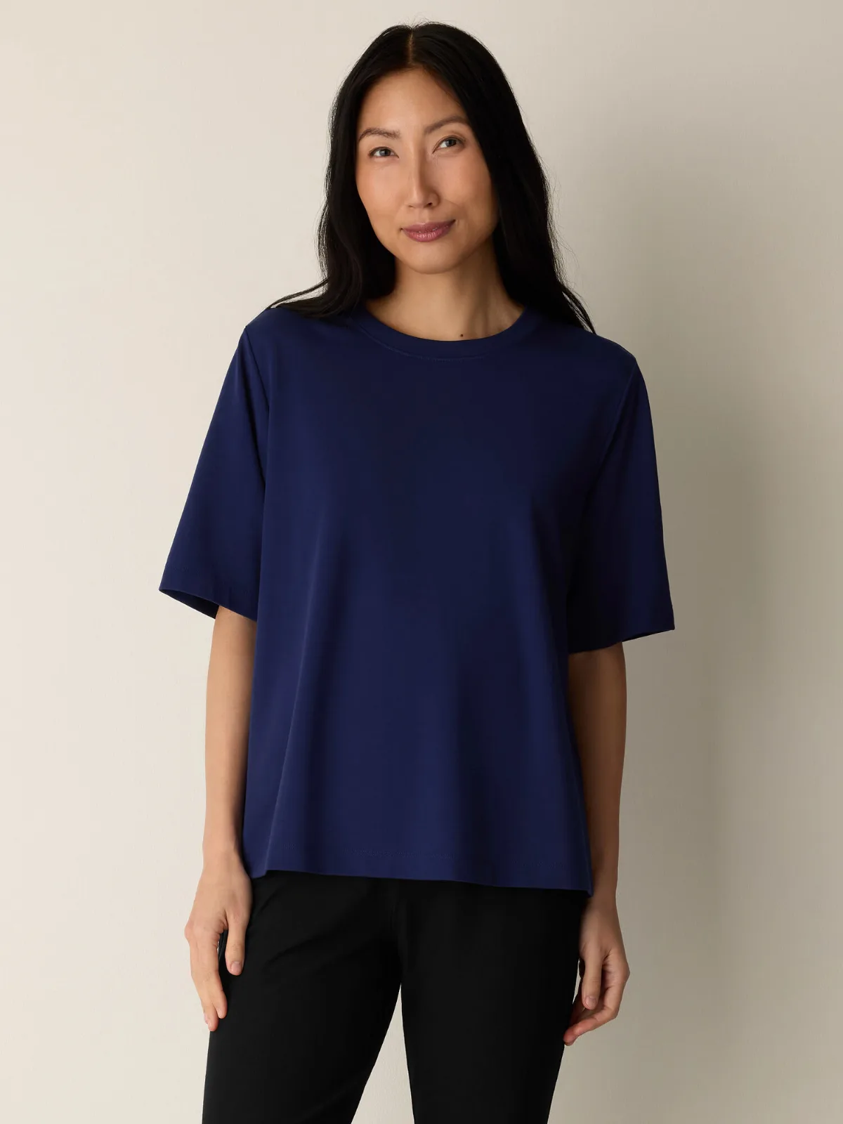 Extra-Fine Ponte Crew Neck Tee