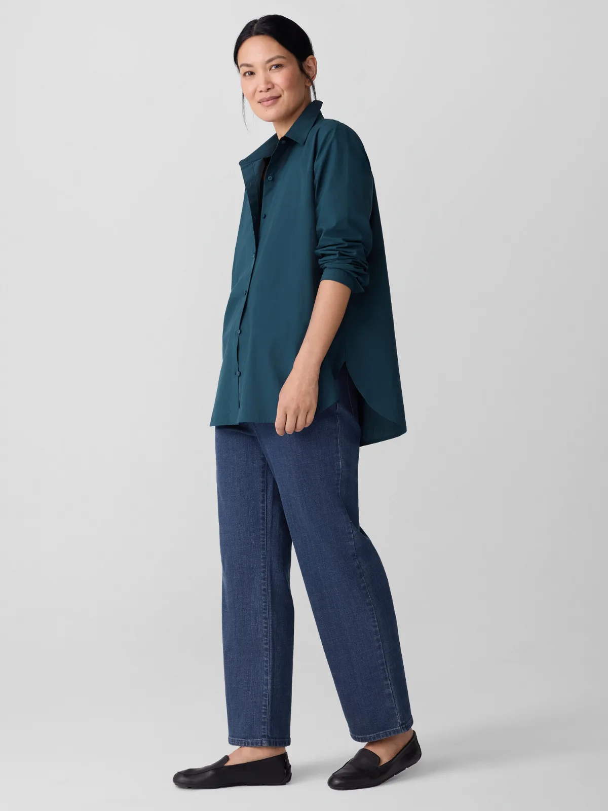 Organic Cotton Poplin Classic Collar Shirt