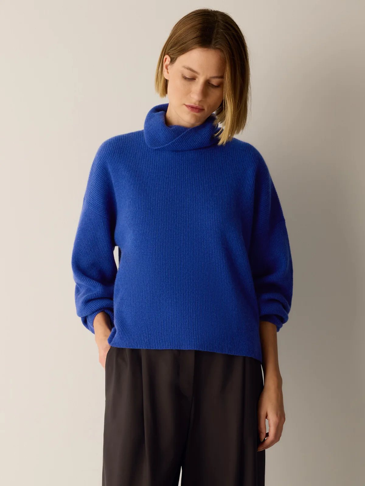 Italian Cashmere Turtleneck Top