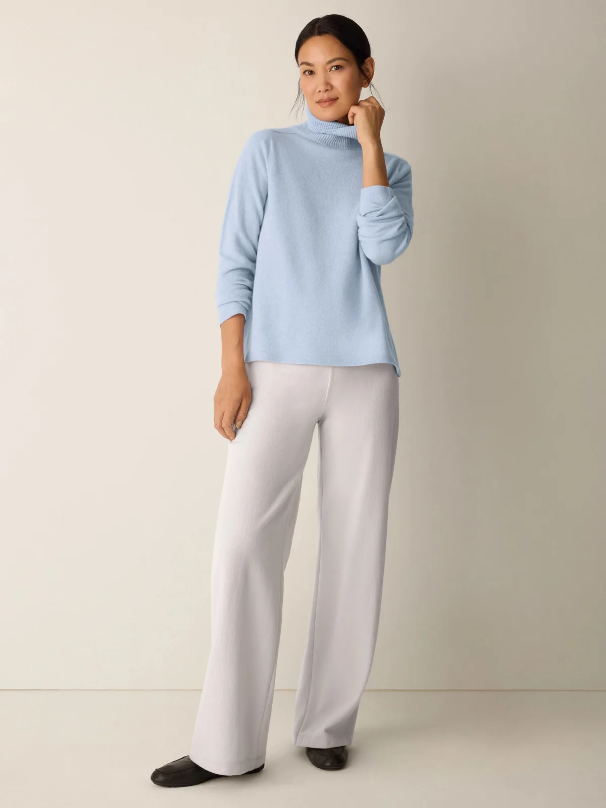 Italian Cashmere Turtleneck Top by EILEEN FISHER