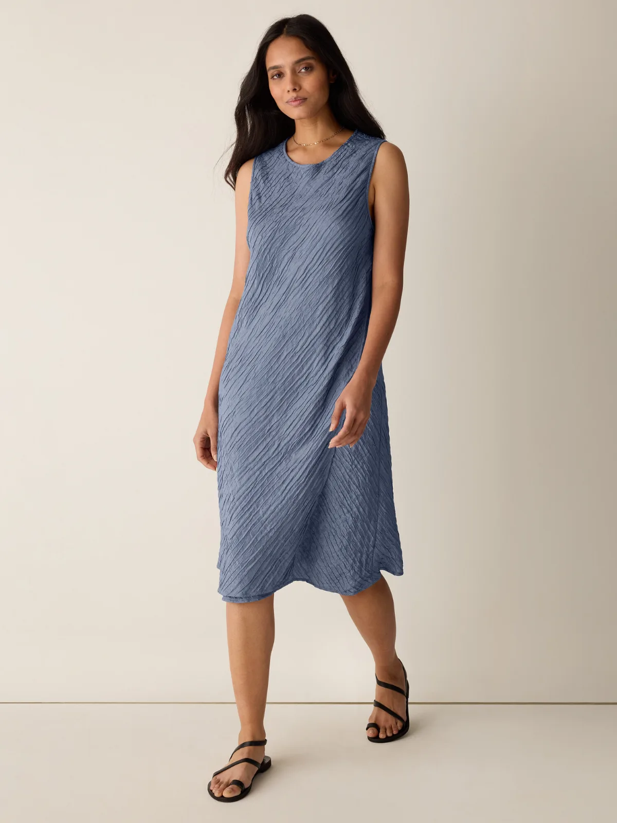 Textured Silk Jacquard Wrap Dress