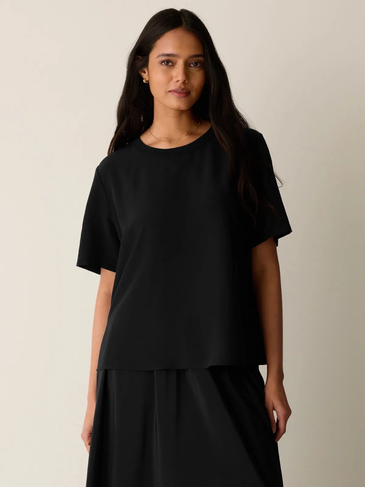 Silk Crepe De Chine Bold Tee