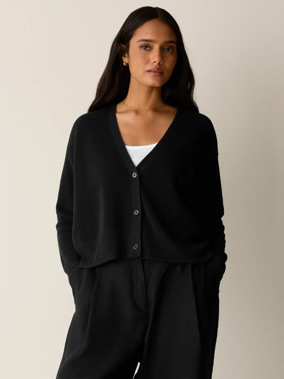 Organic Linen Cotton Slouchy Cardigan