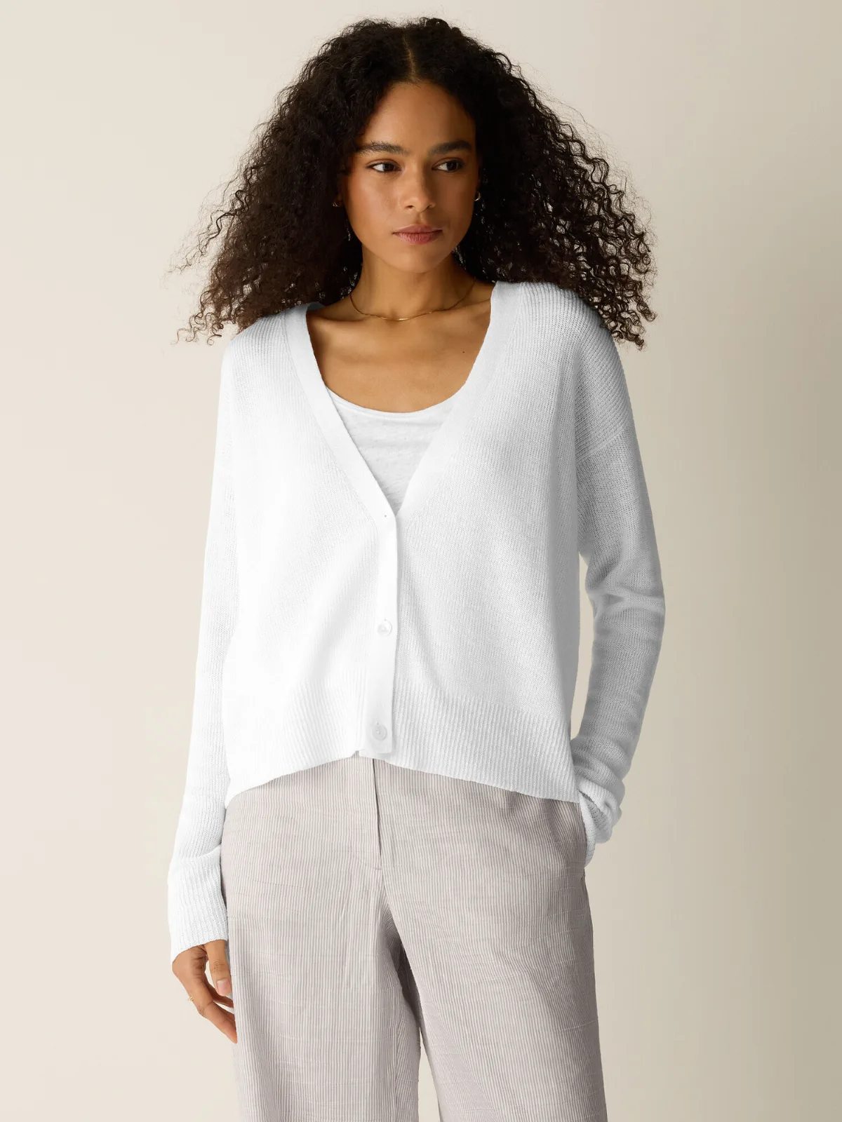 Organic Linen Cotton Slouchy Cardigan