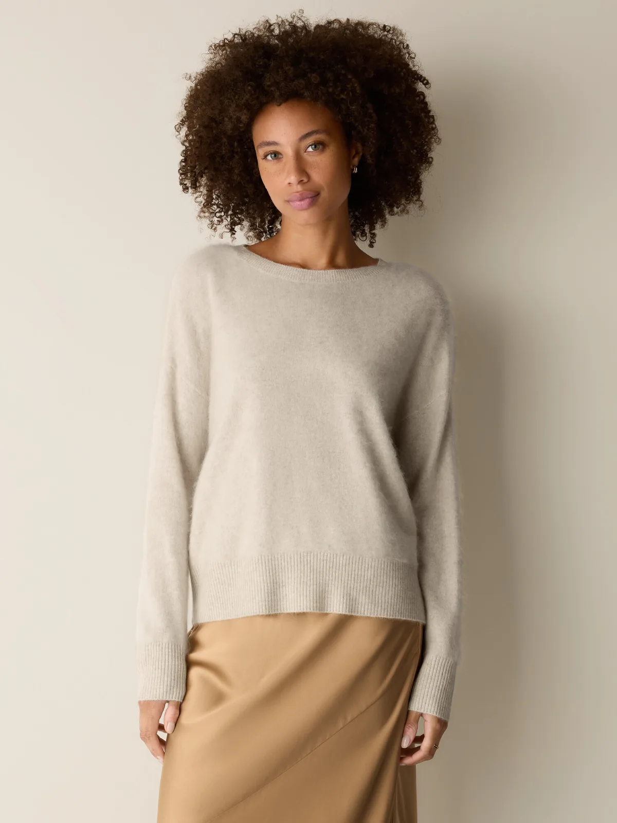Cashmere Fluff Crew Neck Top