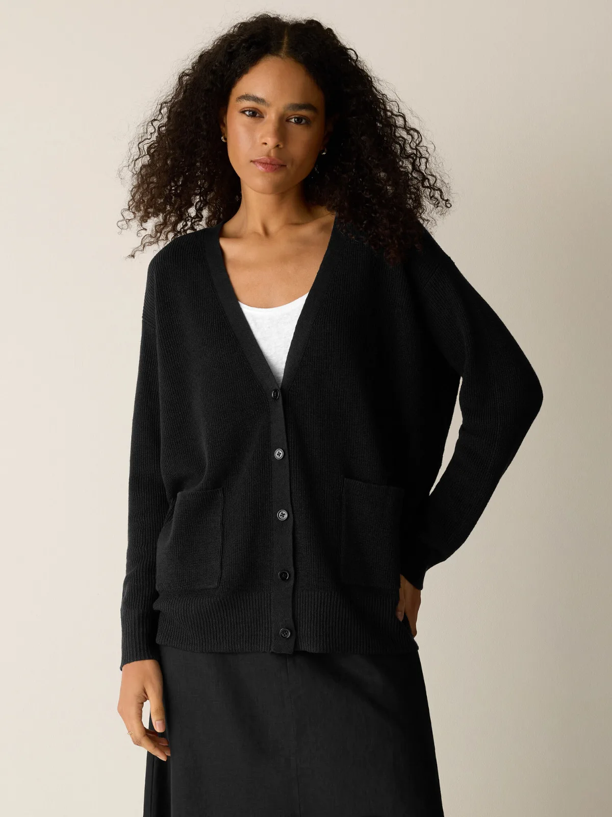 Organic Linen Cotton Slouchy Long Cardigan