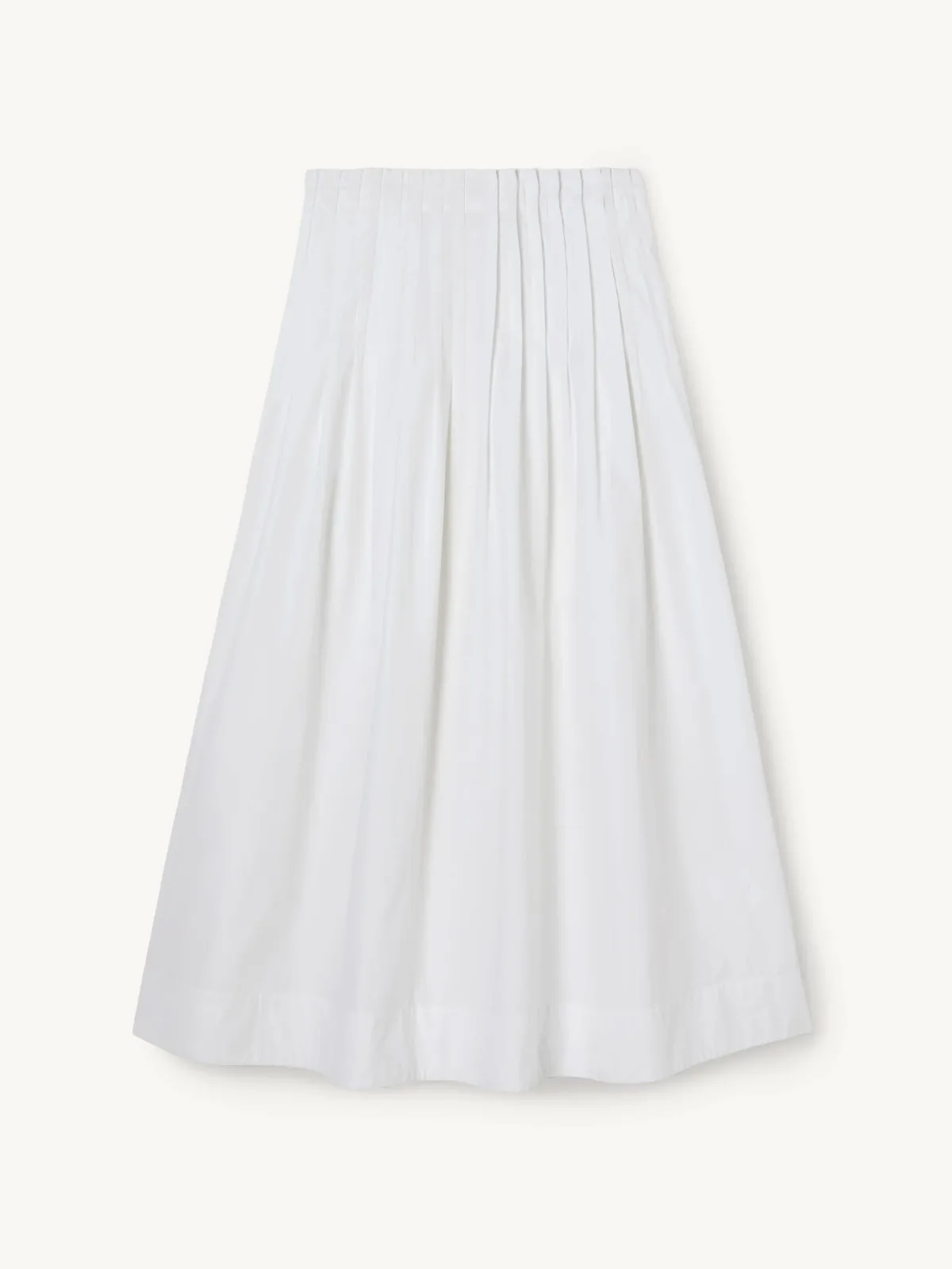 Pleated Poplin Skirt