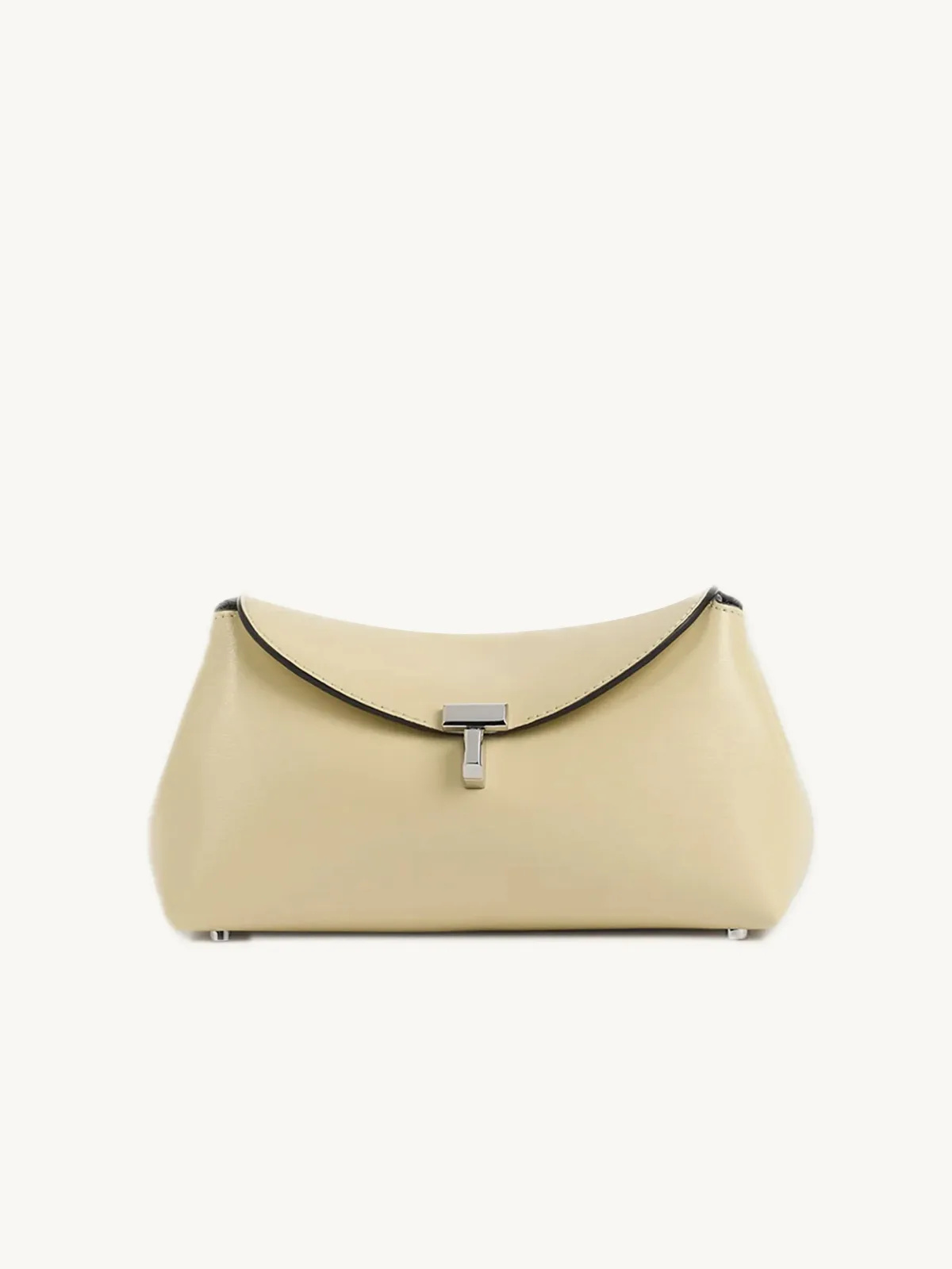 Mini T-Lock Leather Clutch