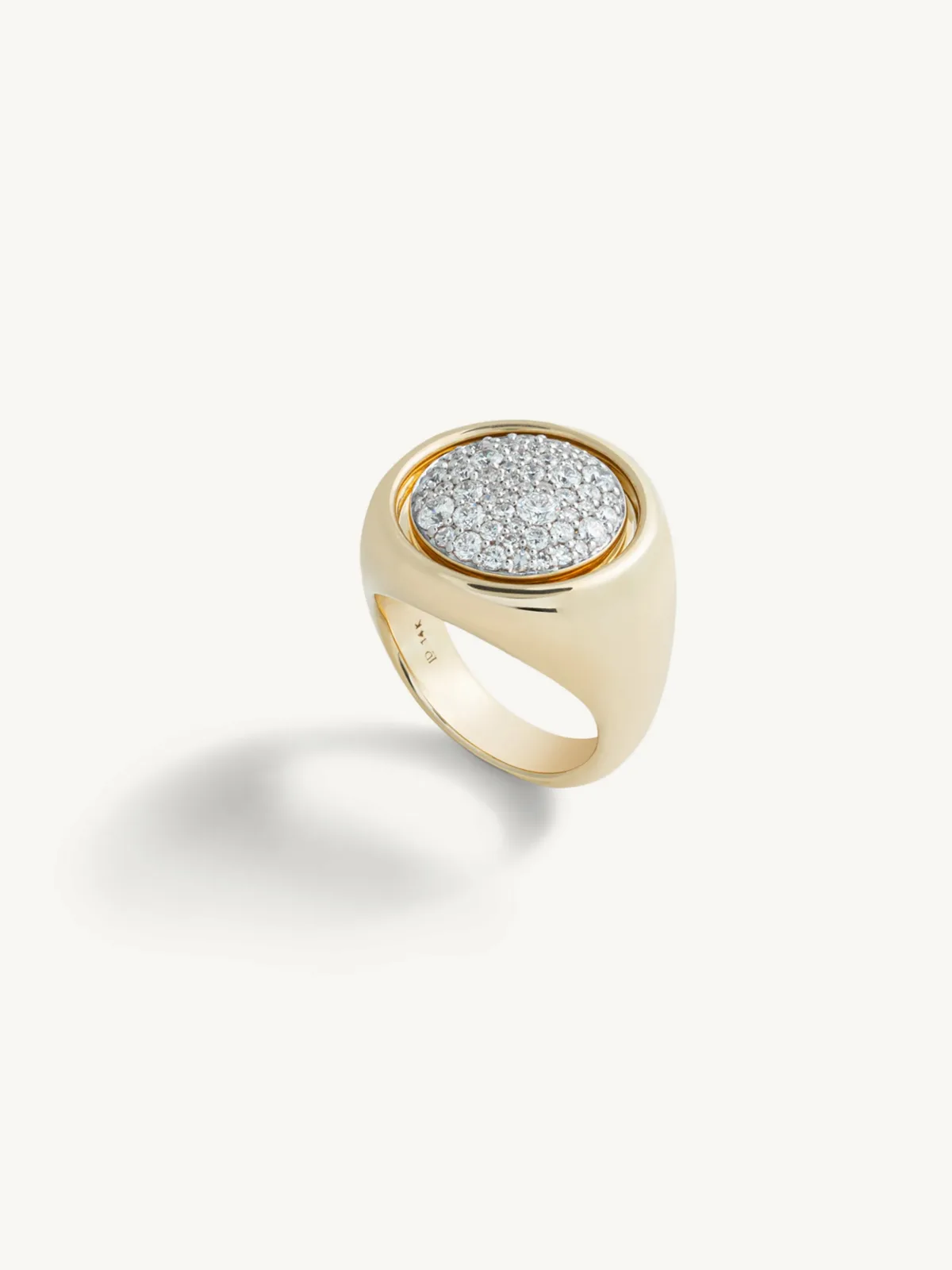 Smartie Ring 14kt Yellow Gold / White Diamonds