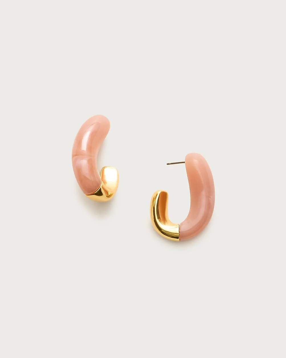 Dual-Tone Acetate Hoop Earrings