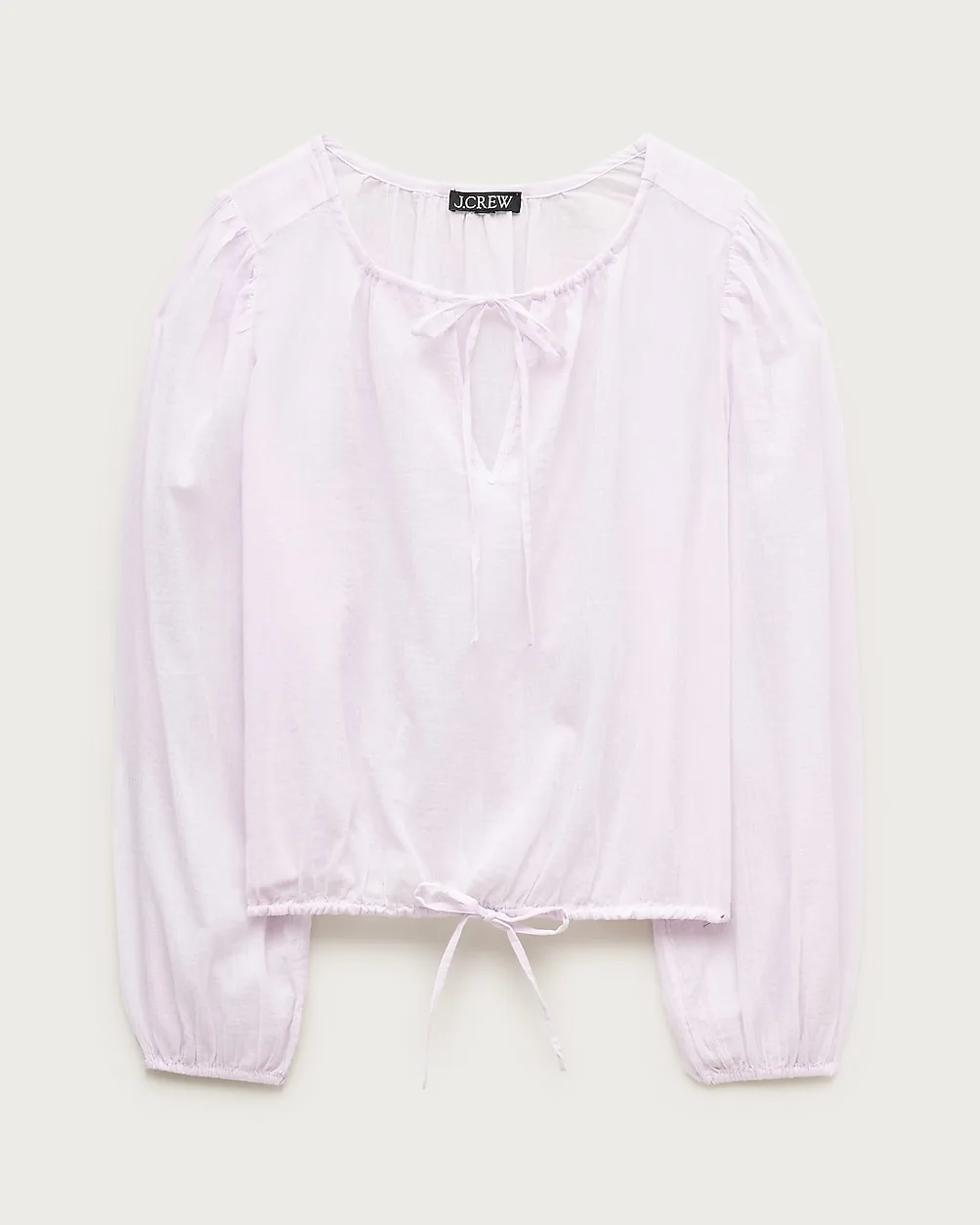 Drawstring-Waist Top in Featherweight Voile