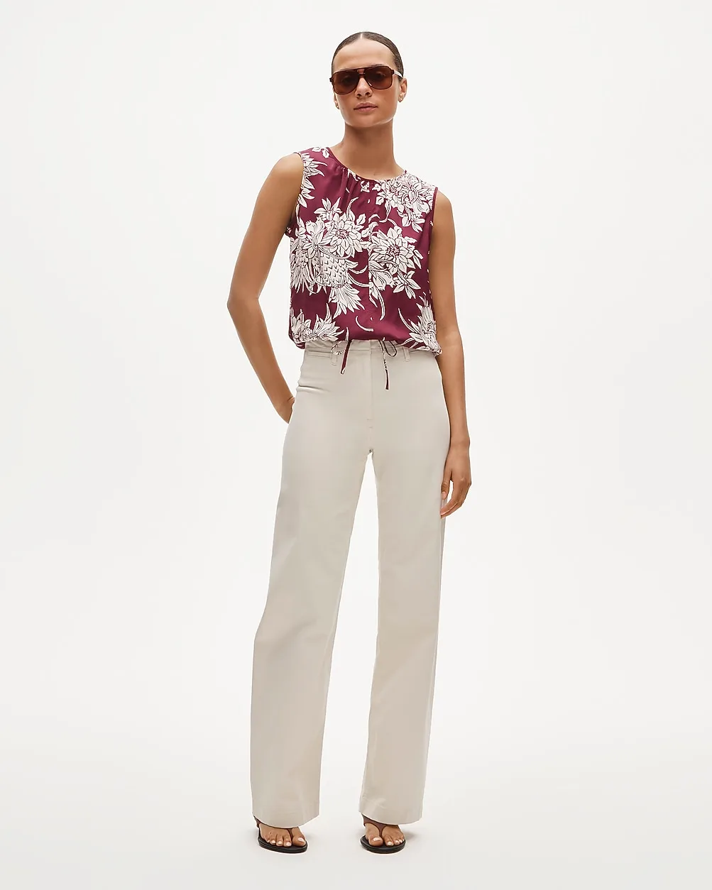 Wide-Leg Trouser in Chino