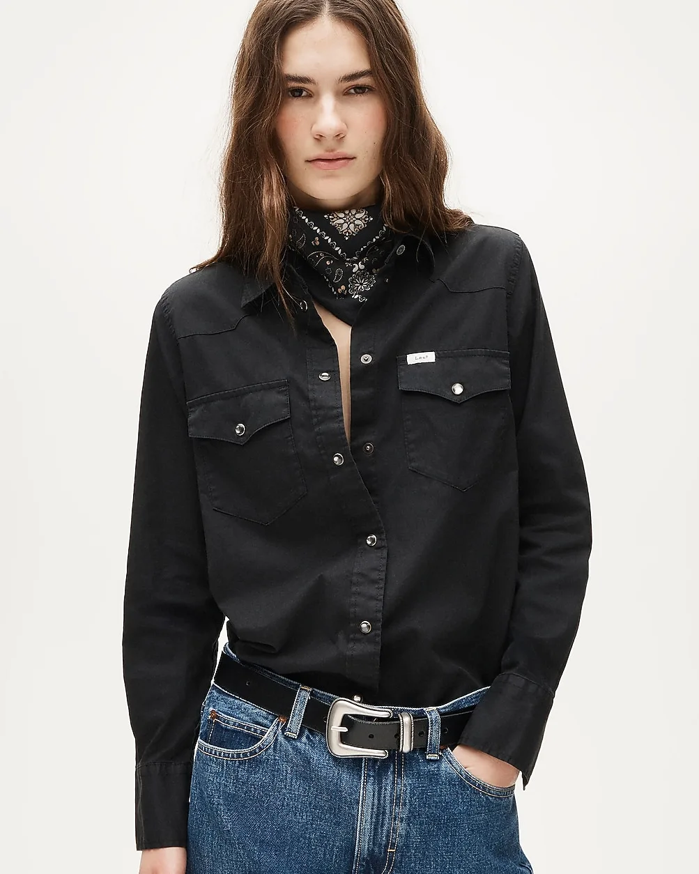 Lee® x J.Crew Jules Garment-Dyed Western Button-Up Shirt