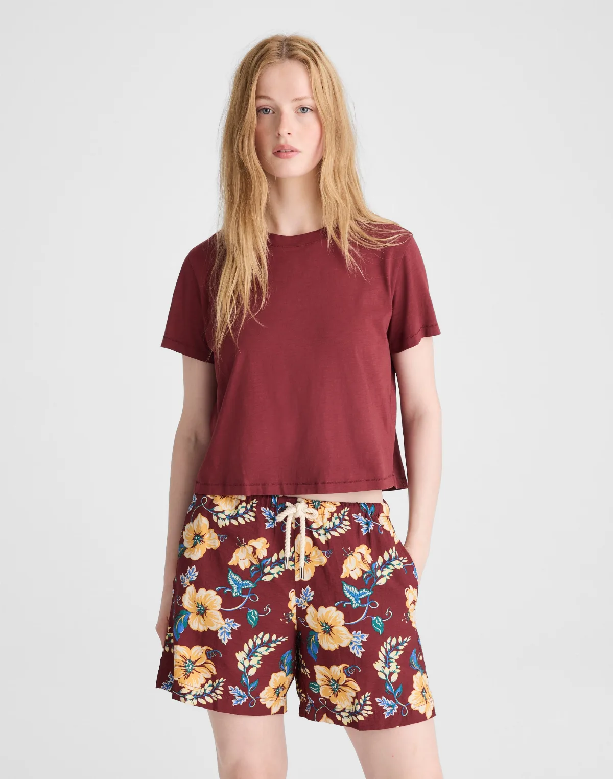 The Easy Crop Crewneck Tee in Soft Slub by MW