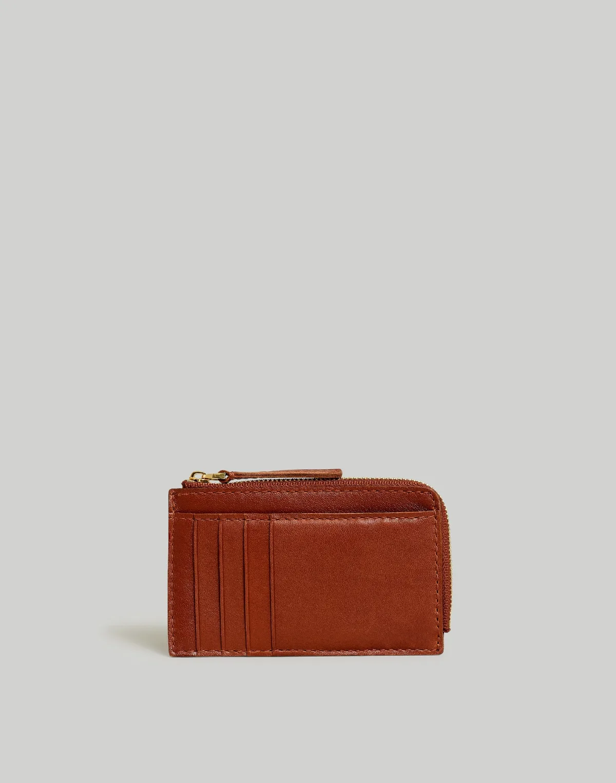 The Zip Card Case Wallet in Waxed Leather