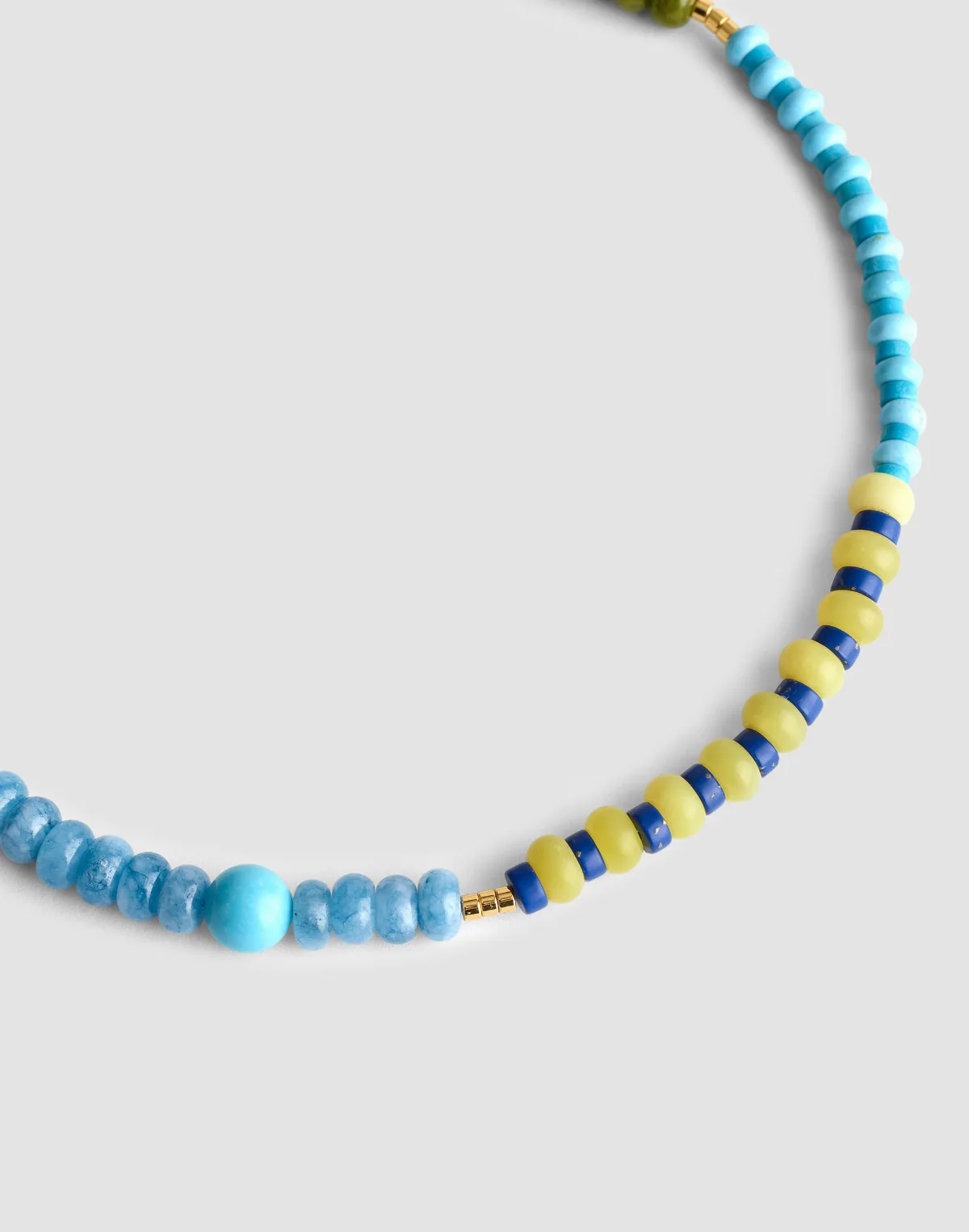 Semiprecious Beaded Choker Necklace by MW
