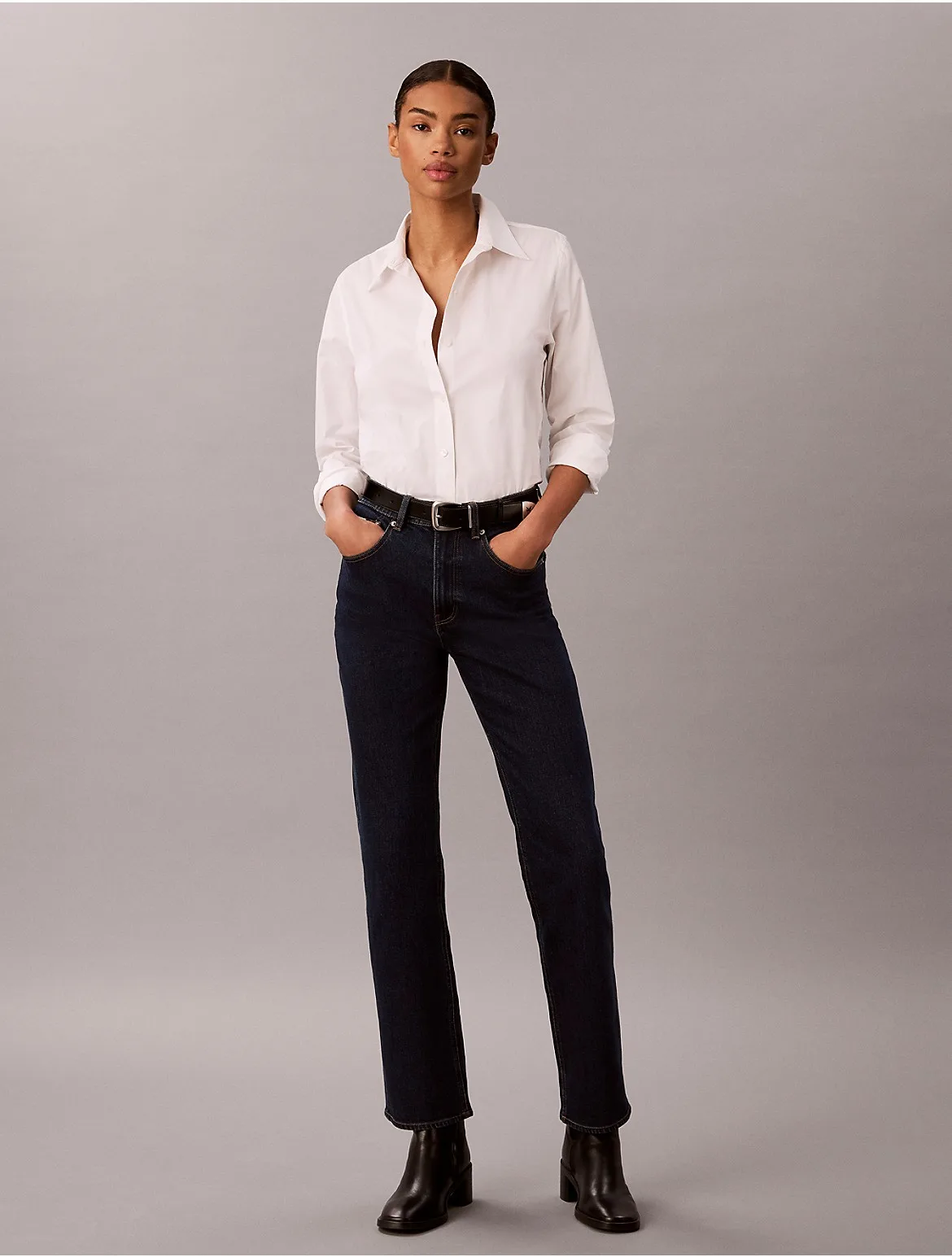High Rise Straight Jeans by Calvin Klein Jeans