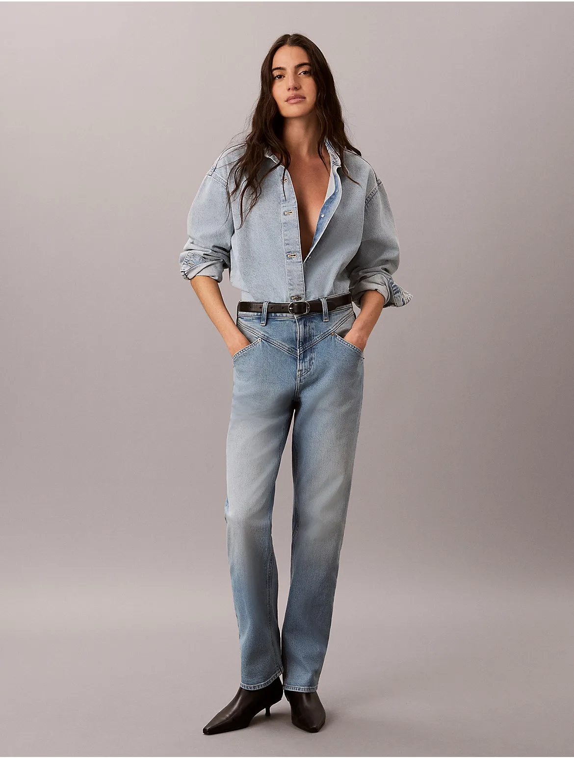 High Rise Straight Jeans