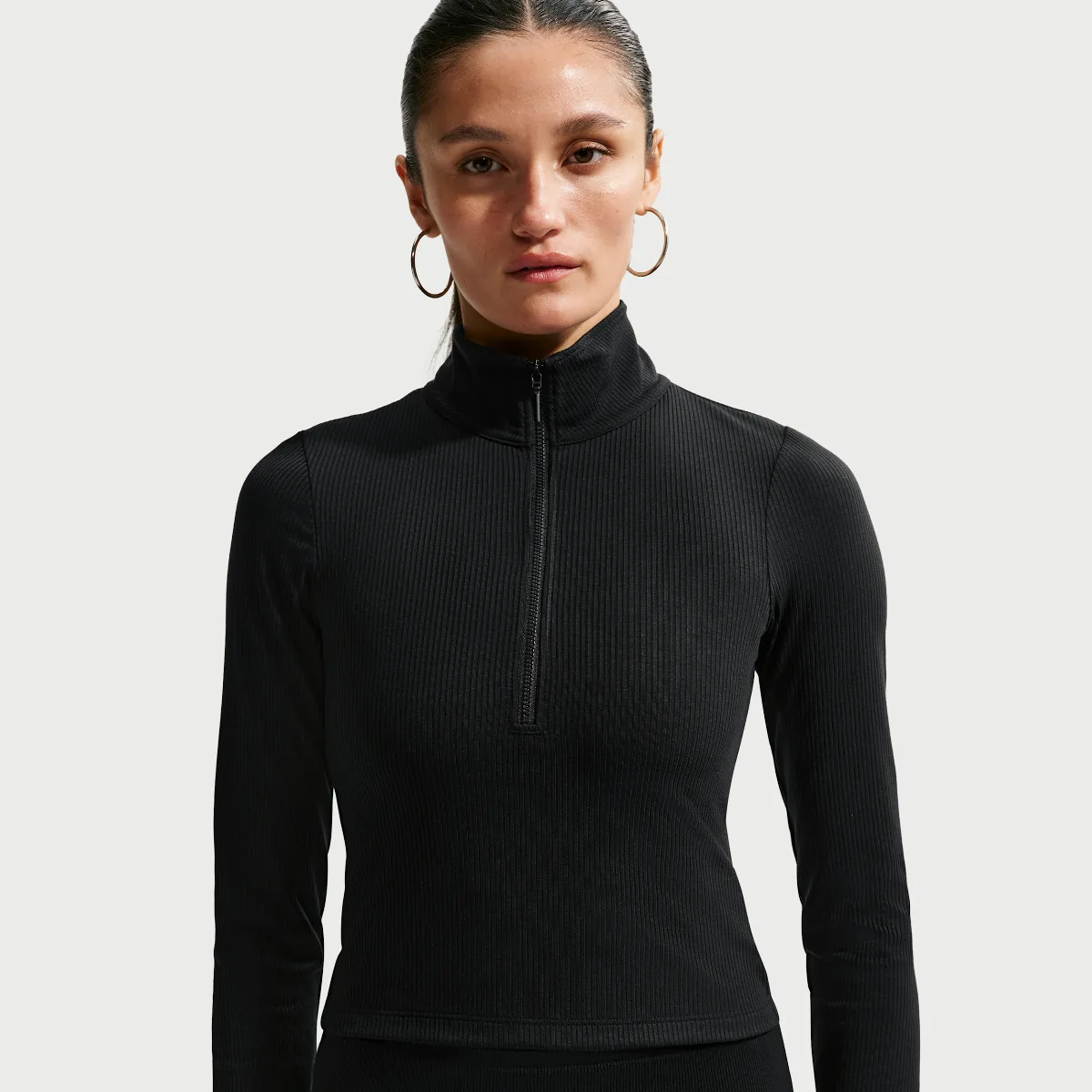 Sportswear Chill Knit Tight Quarter-Zip Long-Sleeve Ribbed Top