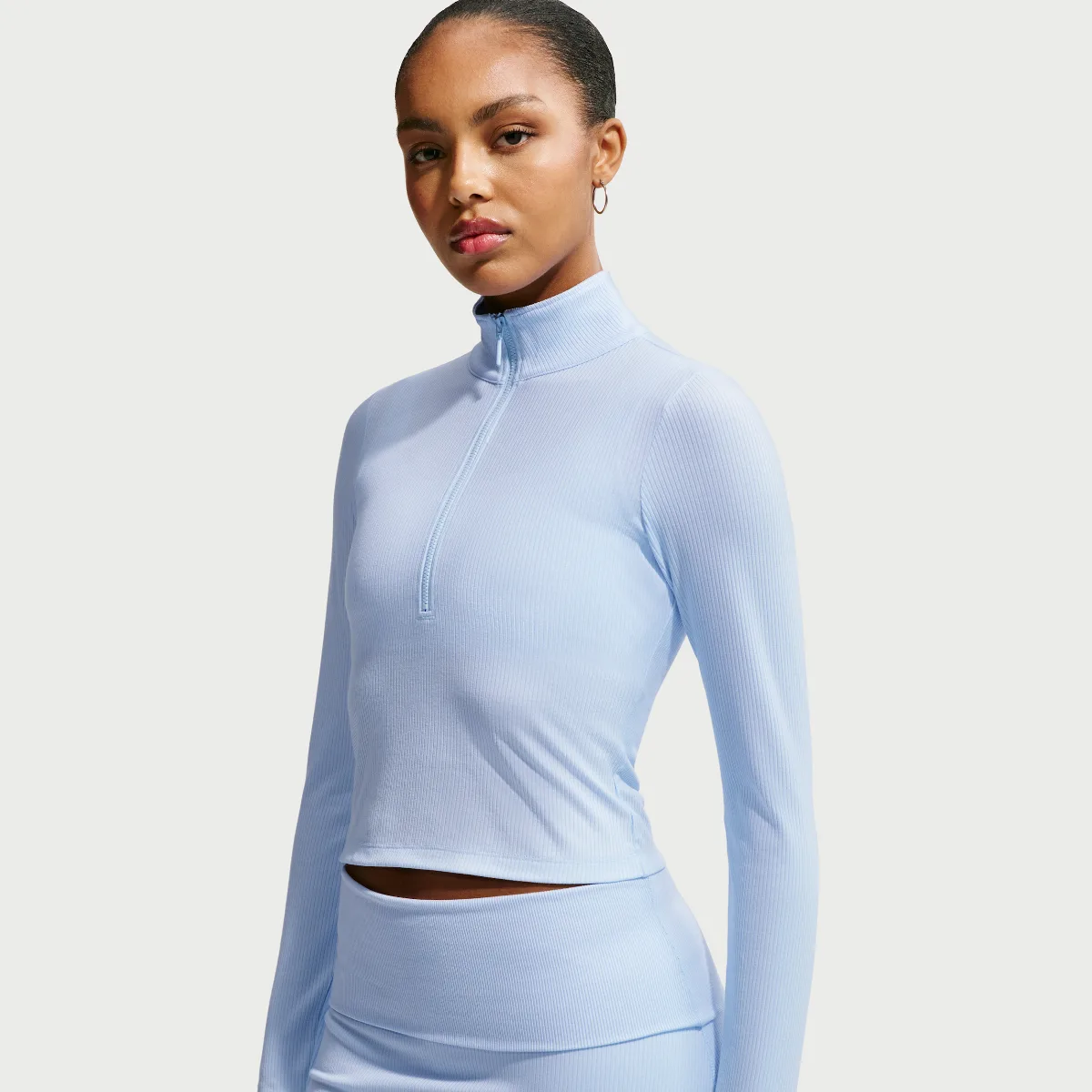 Sportswear Chill Knit Tight Quarter-Zip Long-Sleeve Ribbed Top