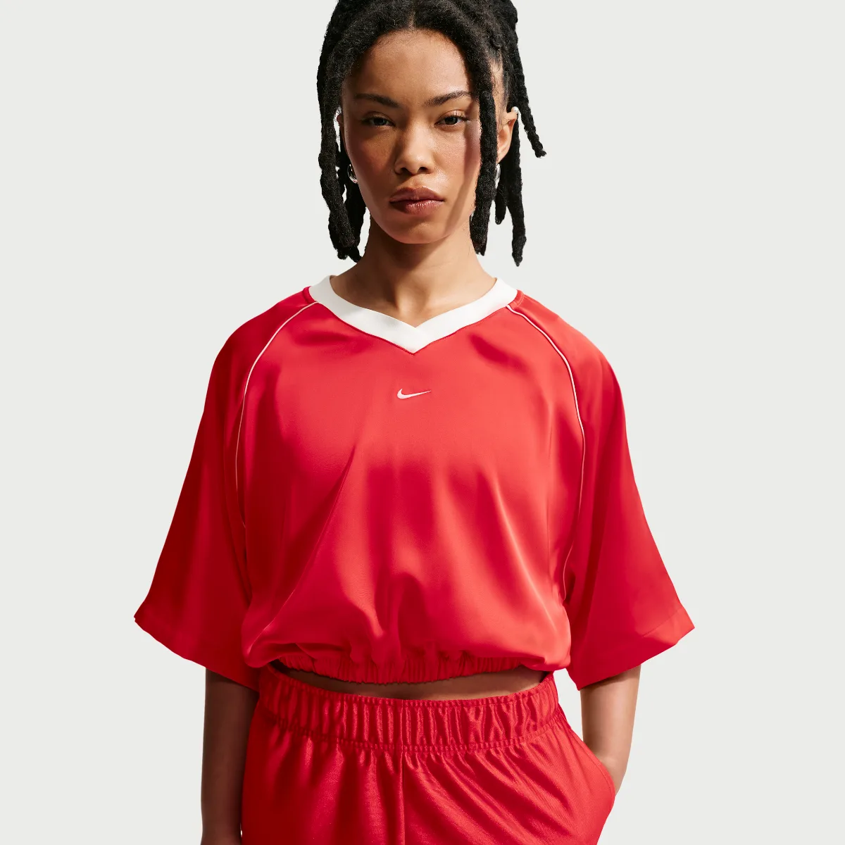 Sportswear Oversized Satin Top