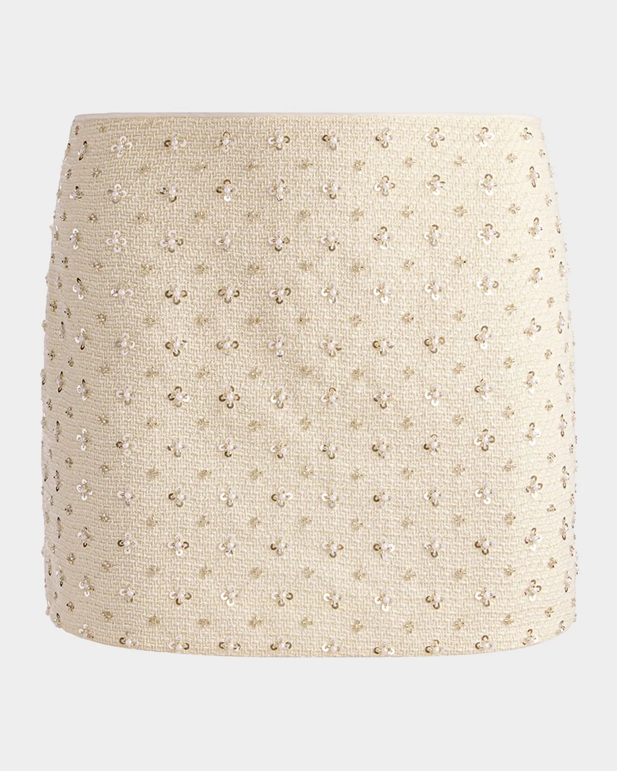 Rubi Low-Rise Embellished Tweed Mini Skirt