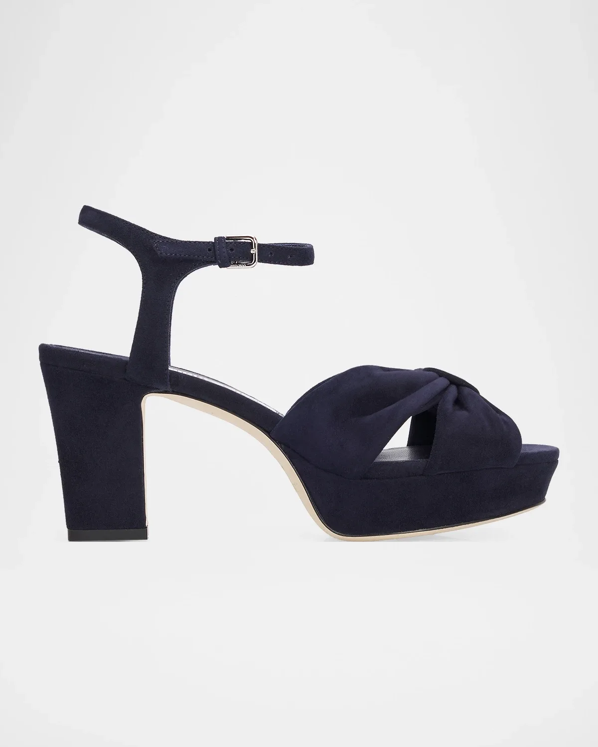 Heloise 80mm Suede Platform Sandals by Jimmy Choo