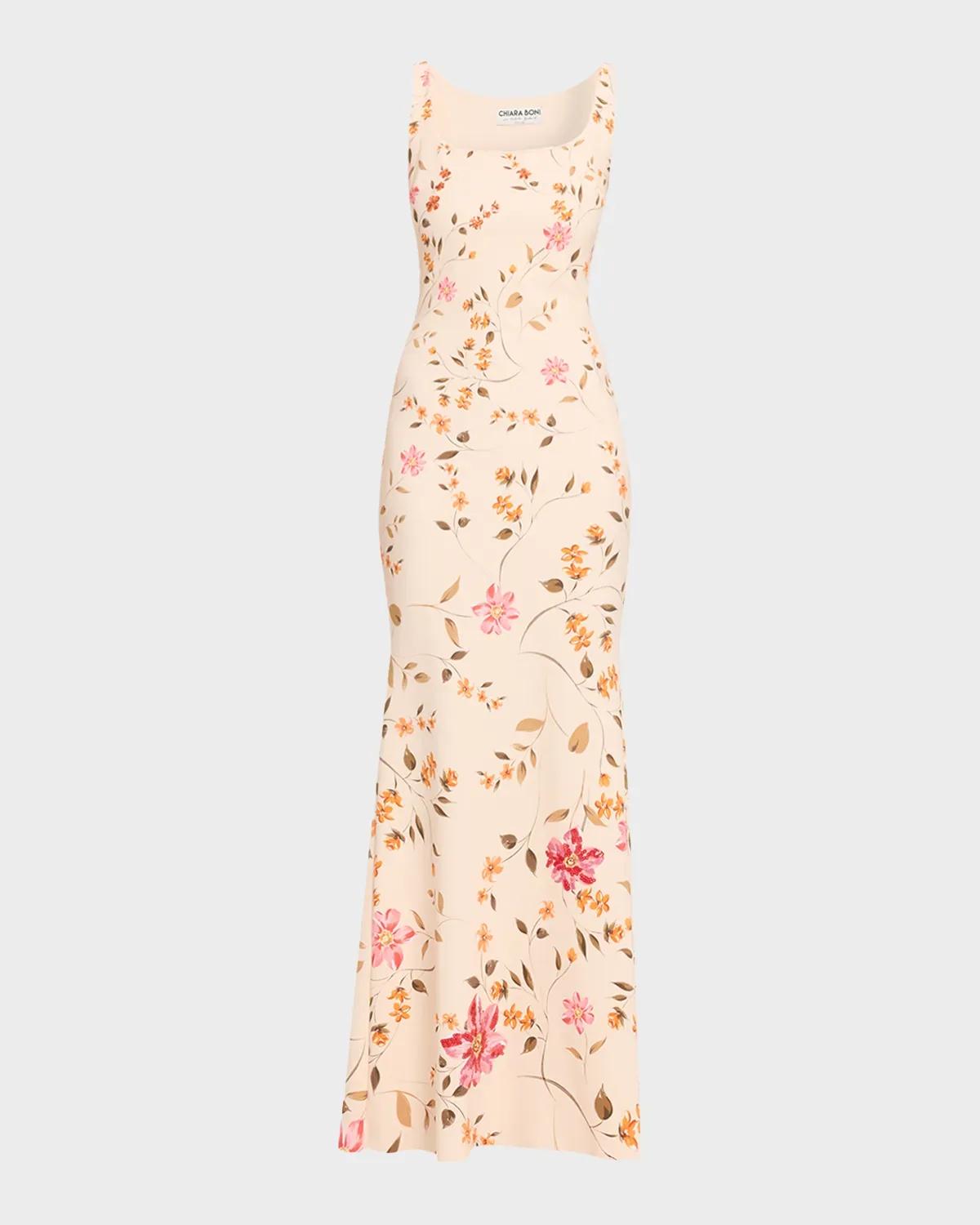 Molai Floral-Print Stretch Column Maxi Dress