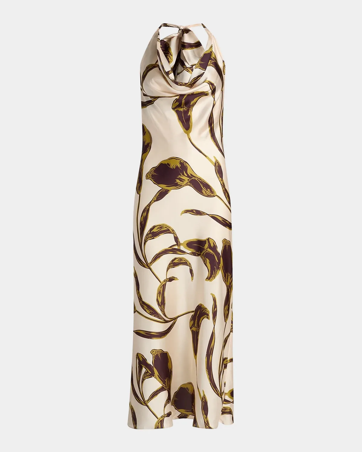 Ida Floral Satin Midi Dress