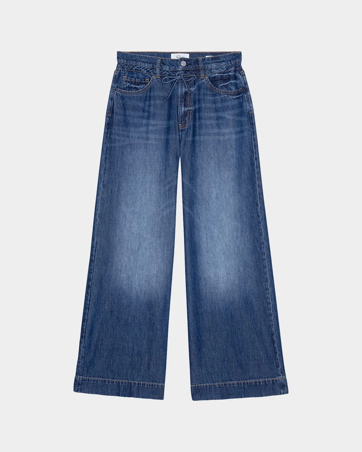 Dover Wide-Leg Drawstring Jeans