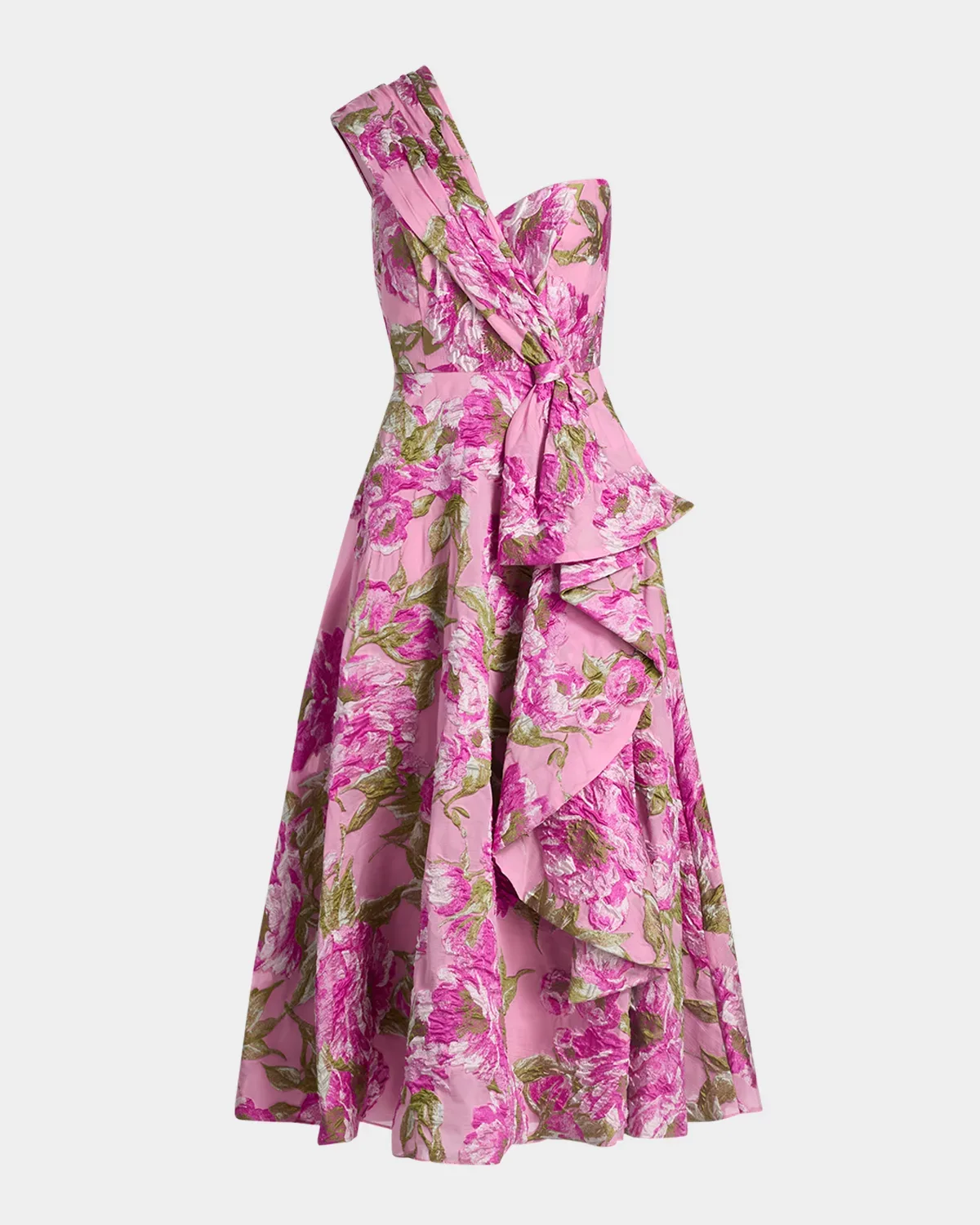 Zanthe Brocade Tea-Length Dress