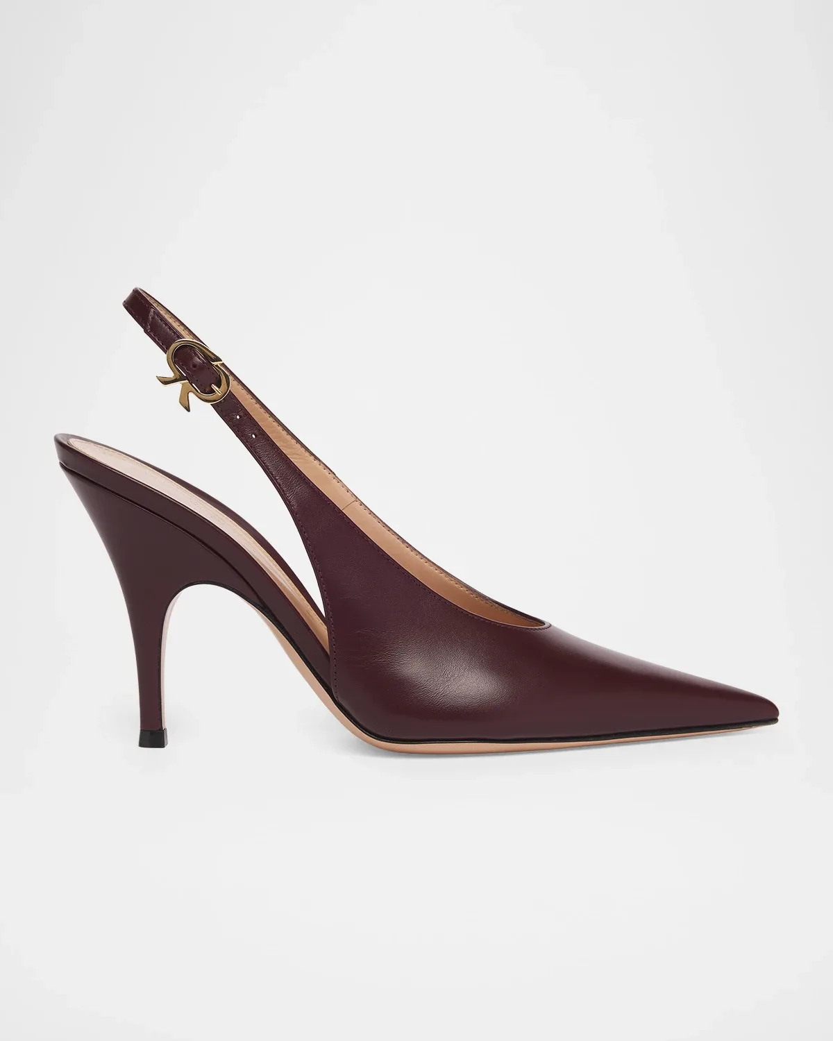 95mm Sofia Leather Slingback Pumps