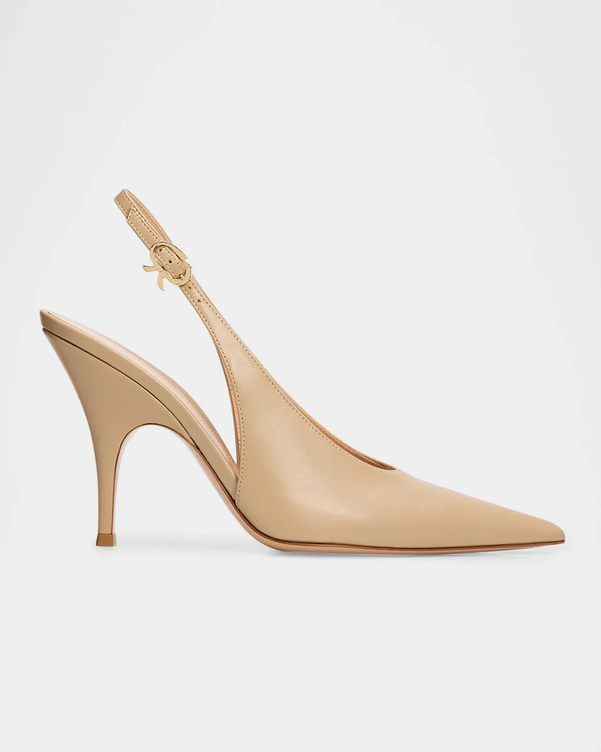 95mm Sofia Leather Slingback Pumps