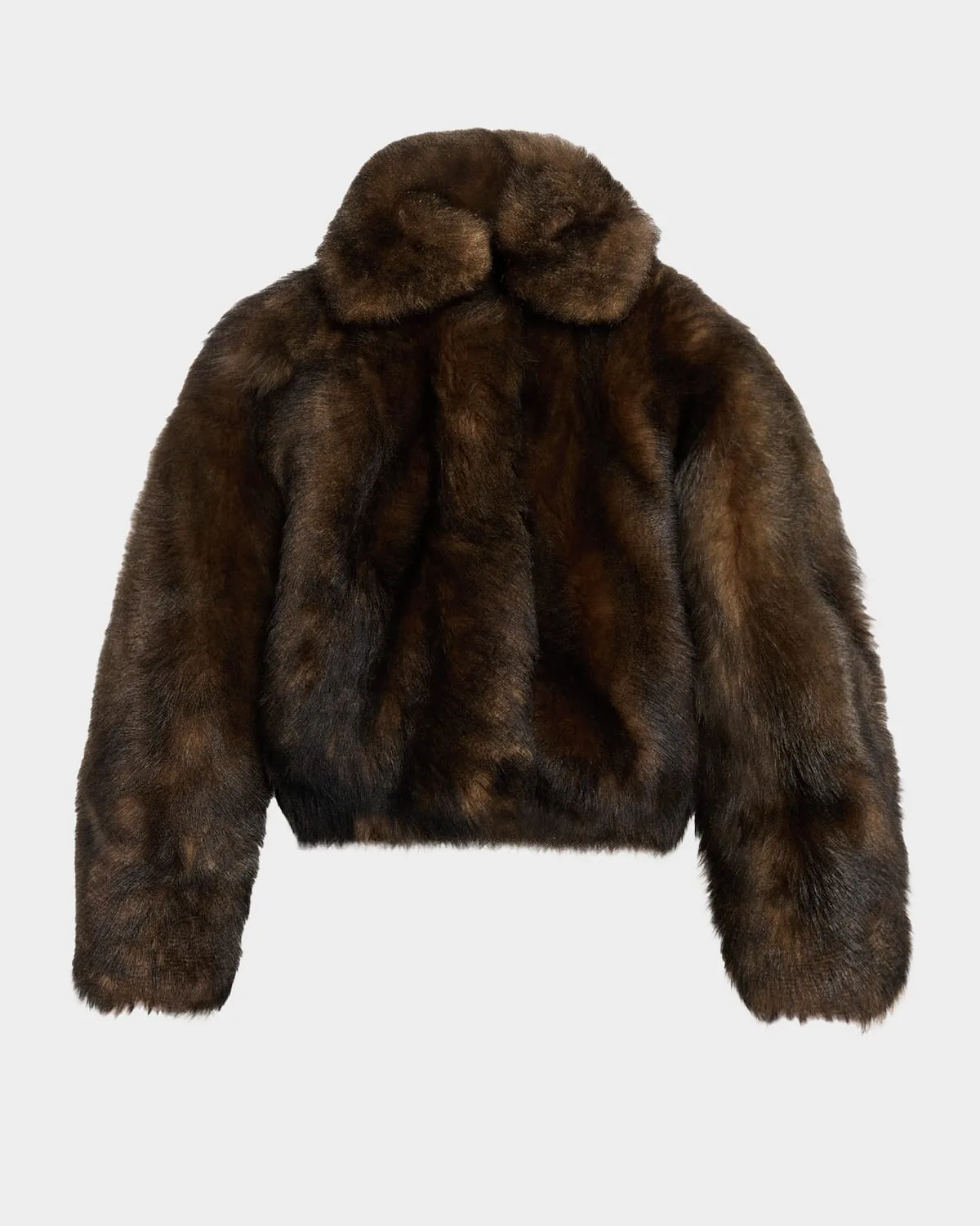 Lamb Shearling Zip Jacket with Monili Trim