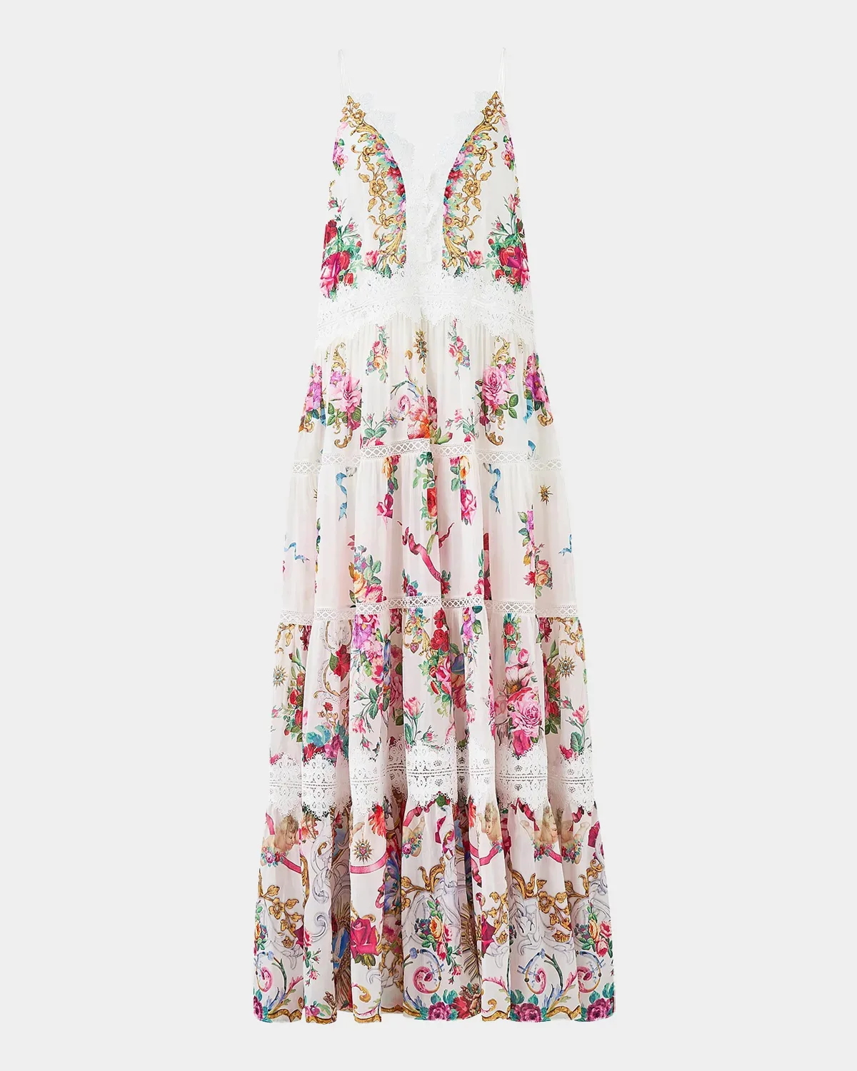 Libertine Tiered Cotton-Silk Maxi Dress