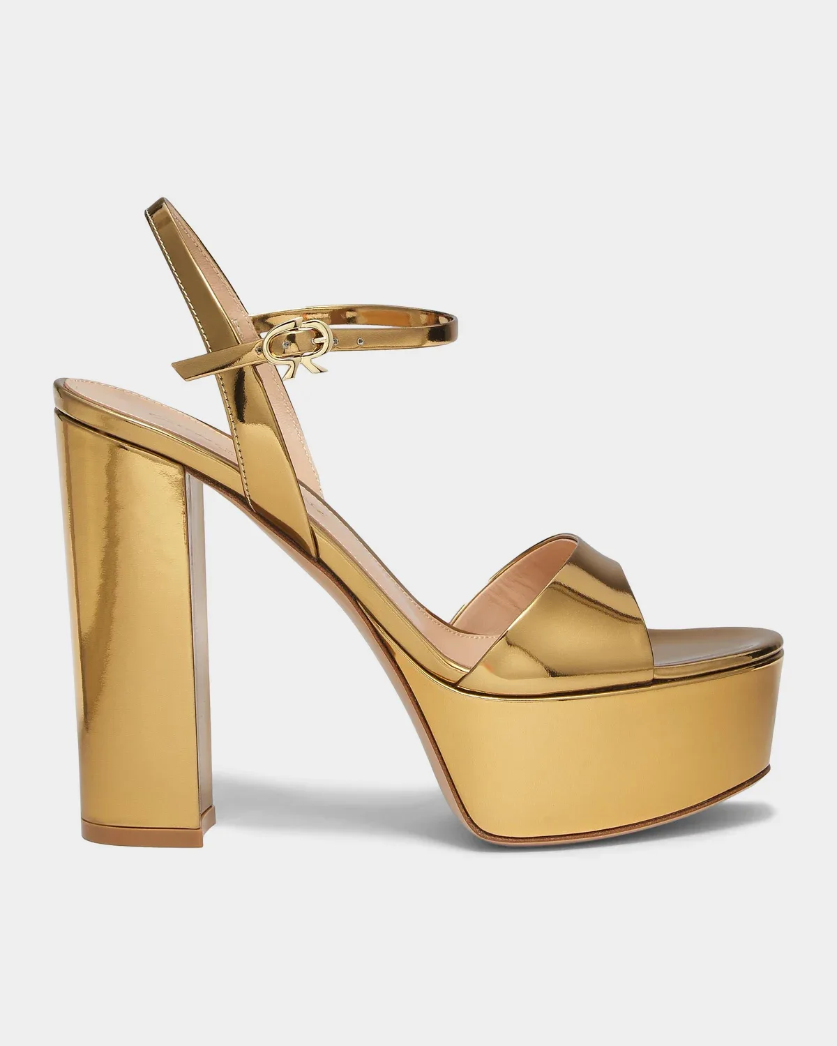 120MM Leather Platform Sandals