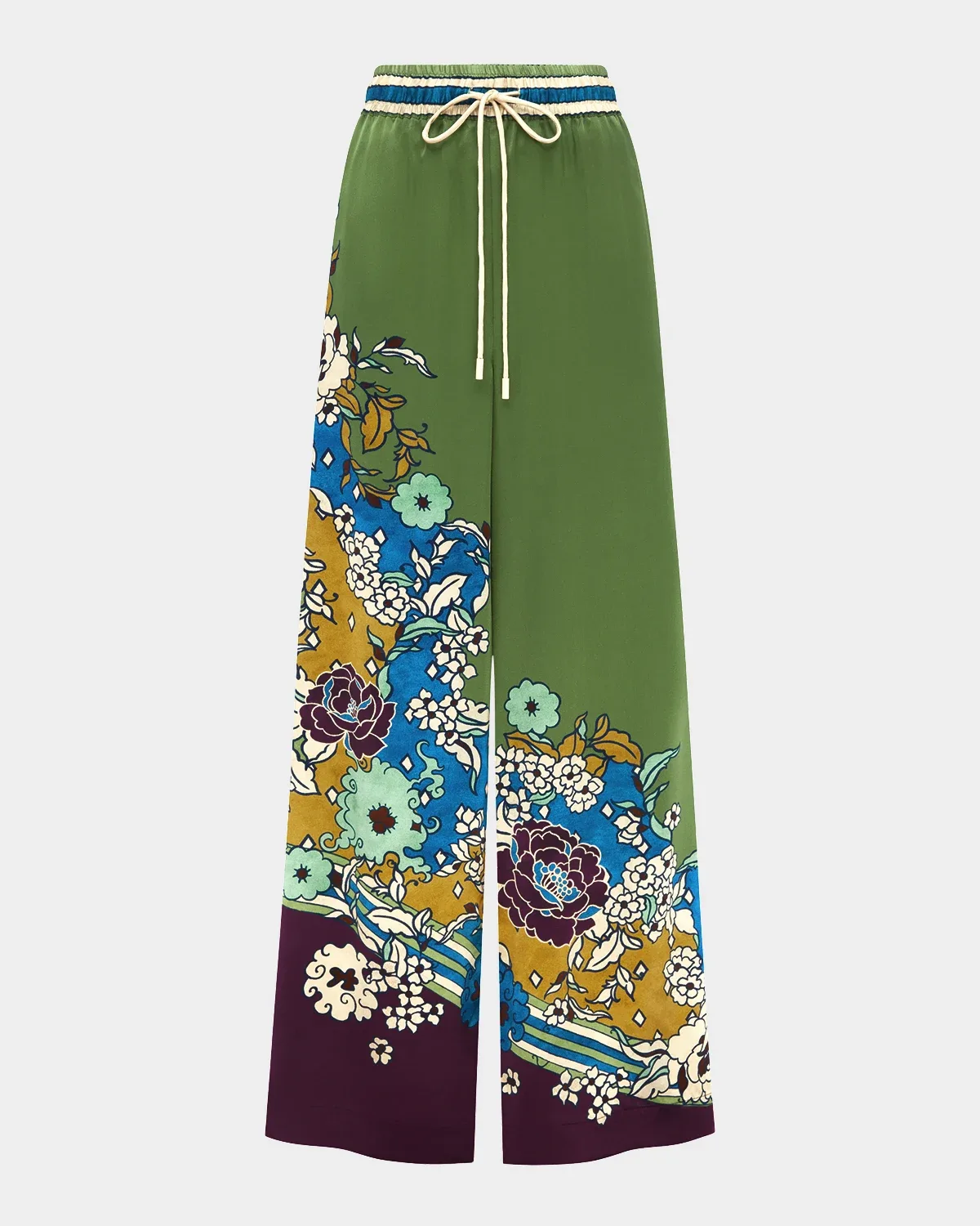 Nanci Silk Wide-Leg Pants