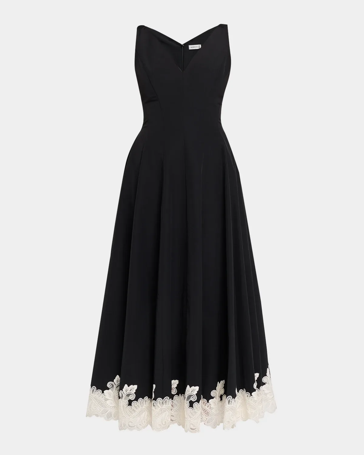 Mira Cotton Faille Lace Midi Dress