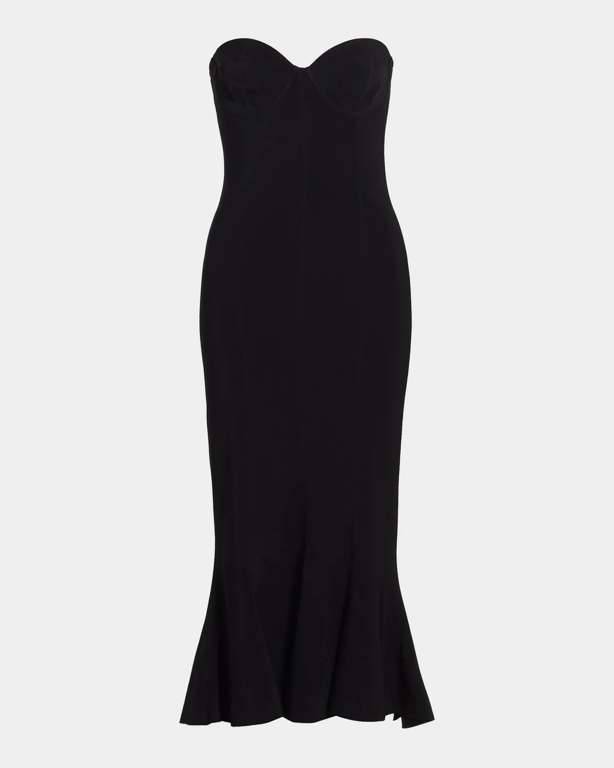 Strapless Corset Midi Dress