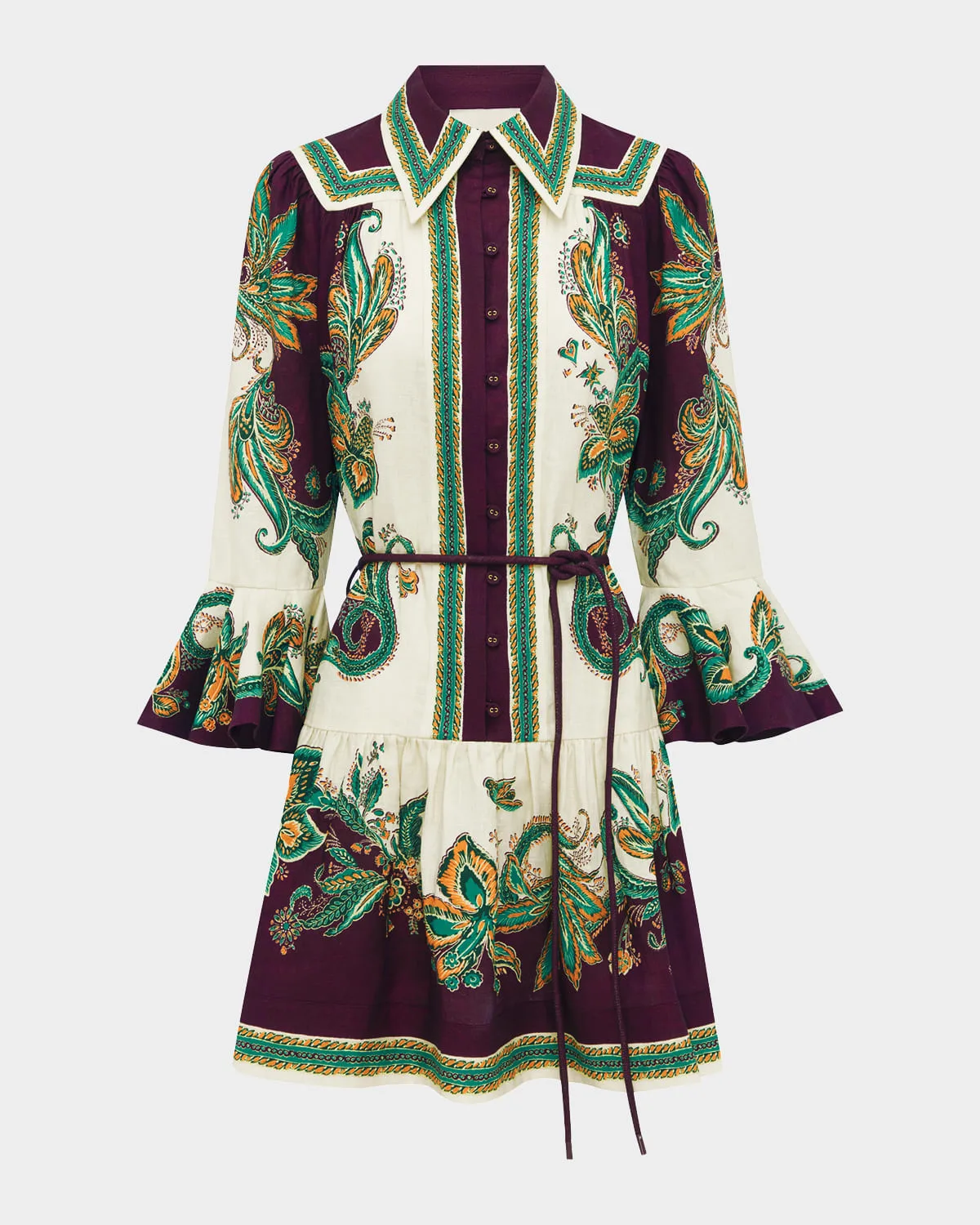 Ruthie Linen Mini Shirtdress