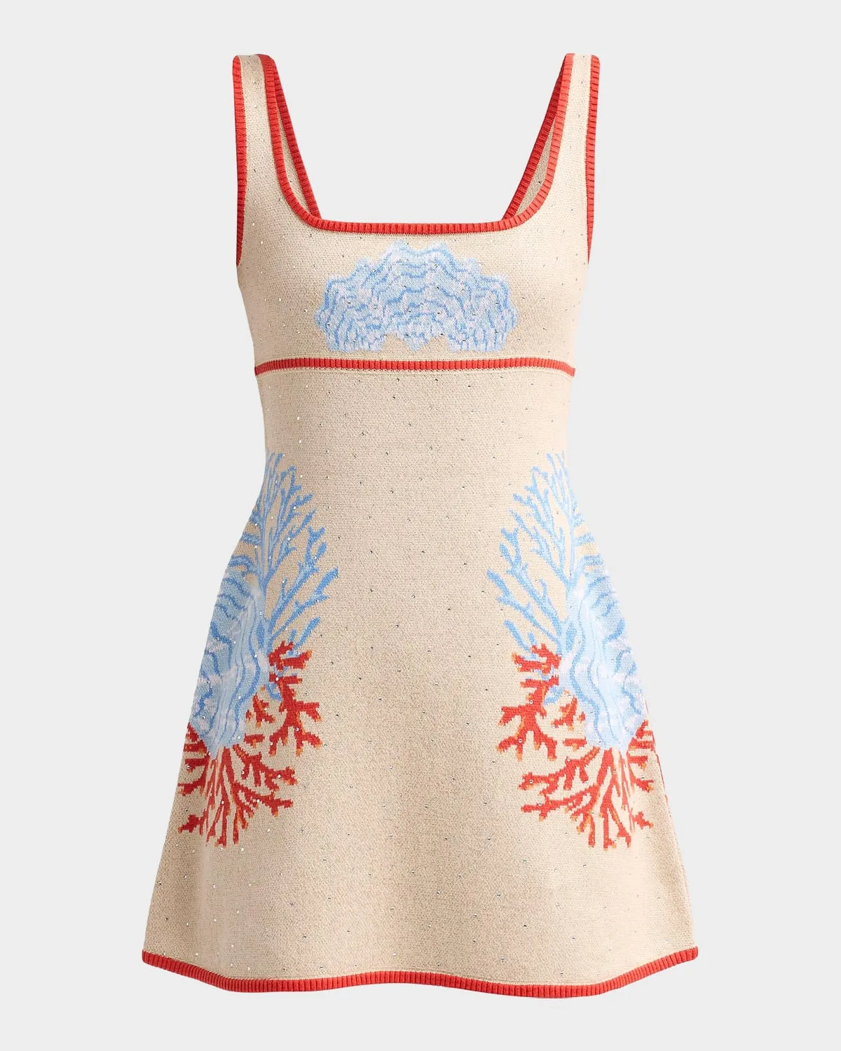 Valcra Oceanic-Print Cotton-Blend Mini Dress