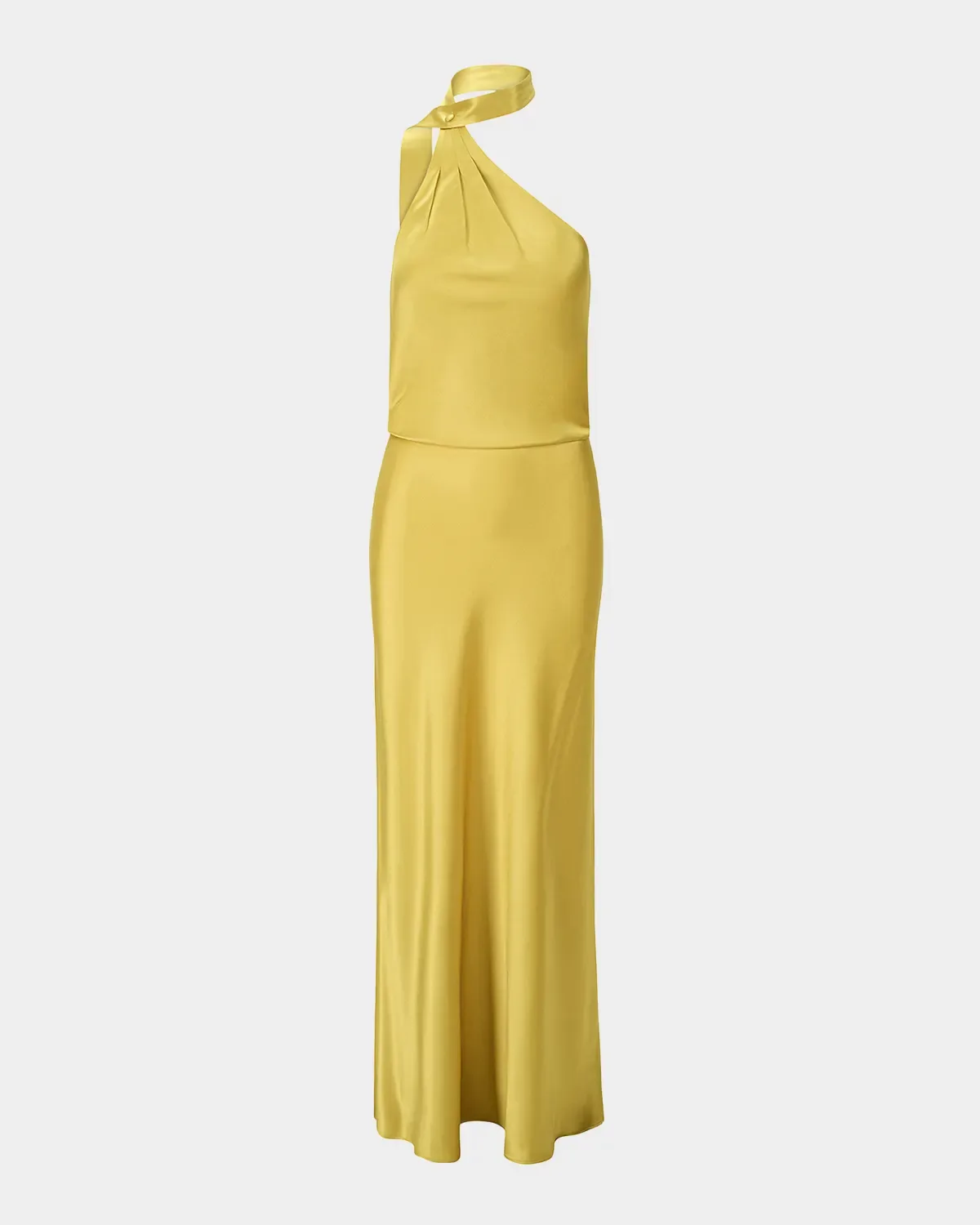 Estelle Satin Tie-Neck Dress