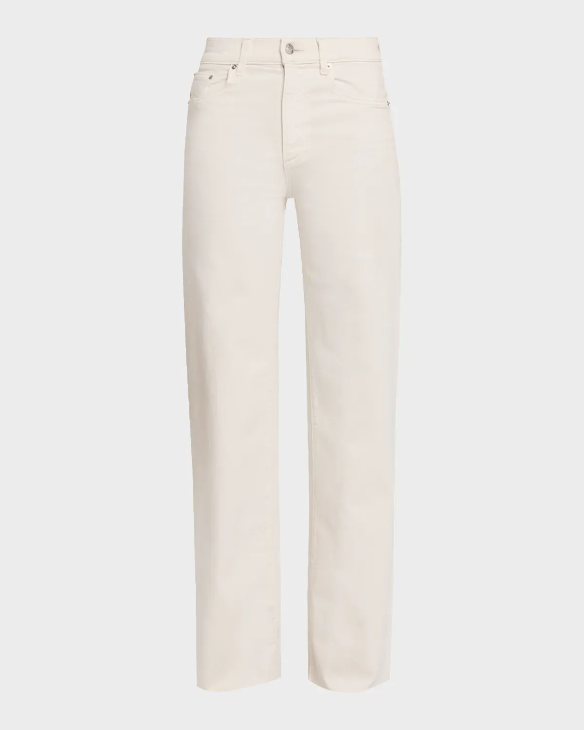 Column High-Rise Straight-Leg Jeans