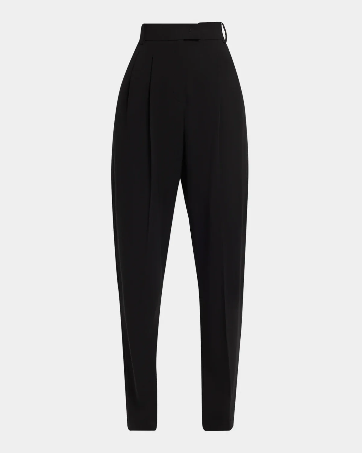 Dru Pleated Tapered Wool Trousers