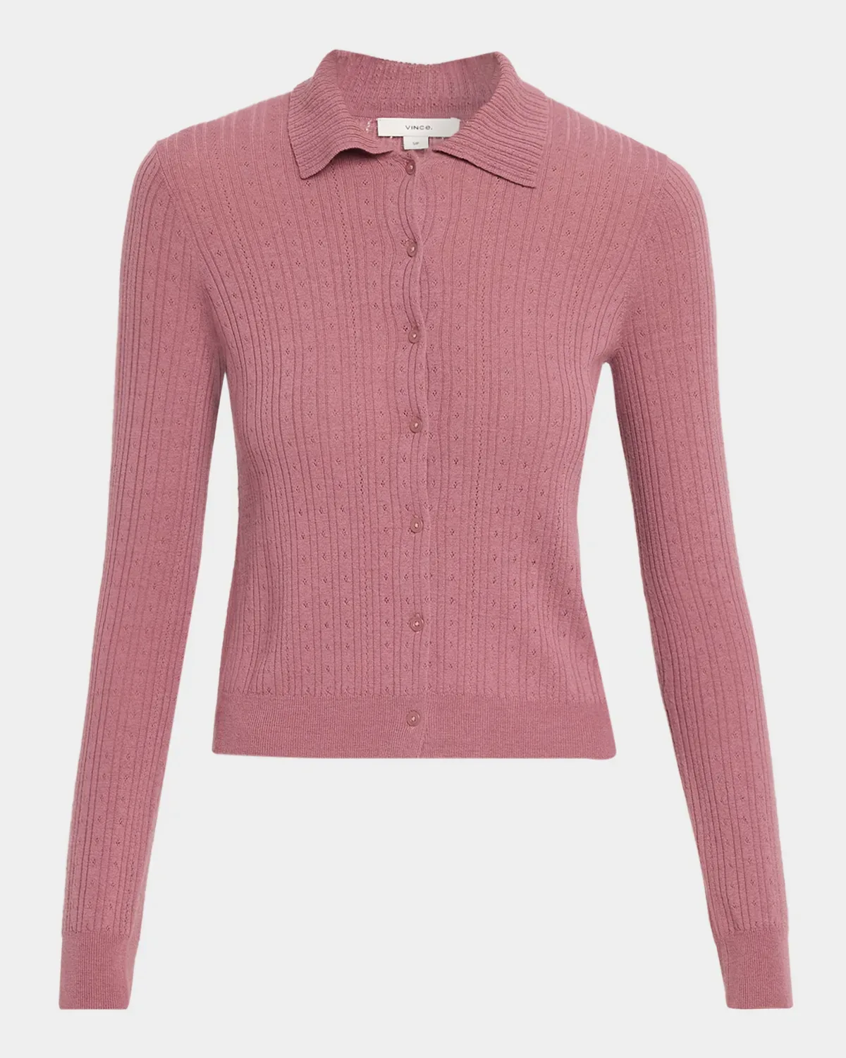 Pointelle Wool Cardigan