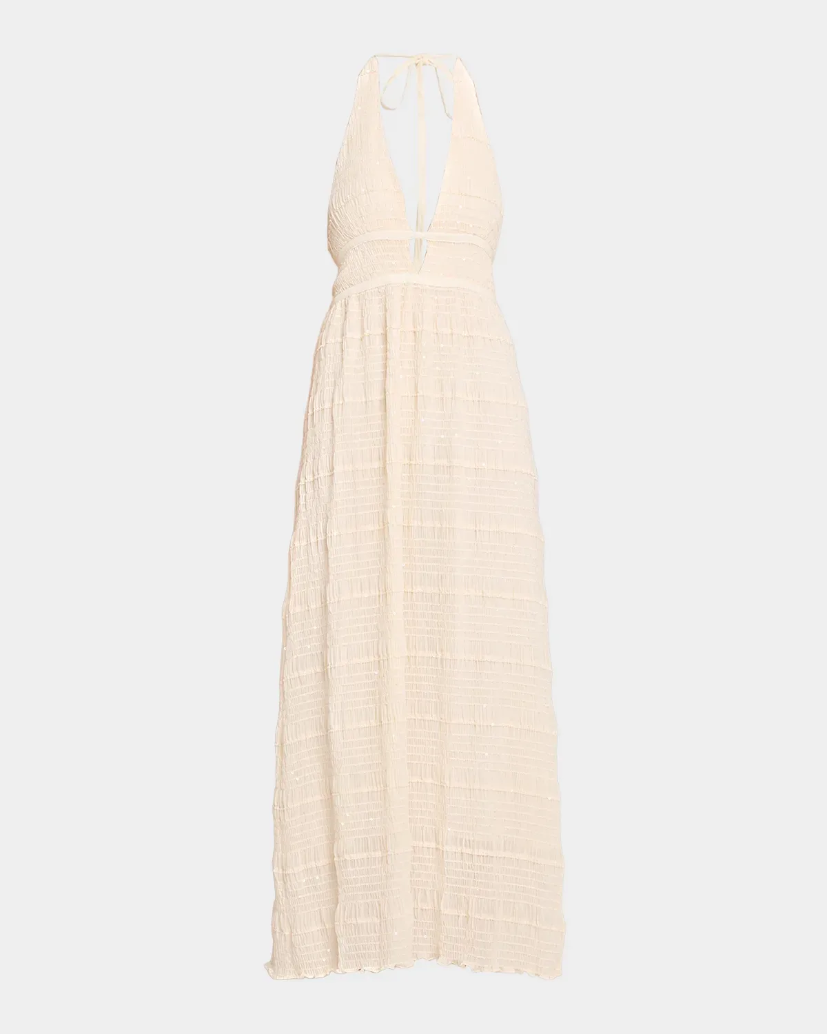 Hazel Embellished Smocked Maxi Dress