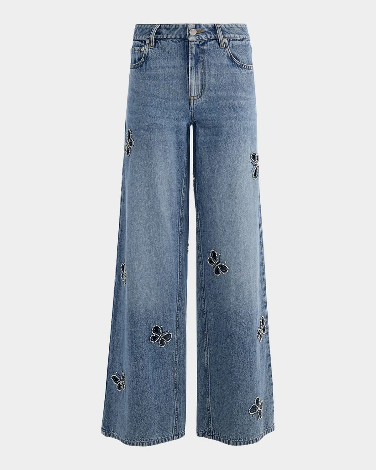 Amazing Embellished Cutout Jeans