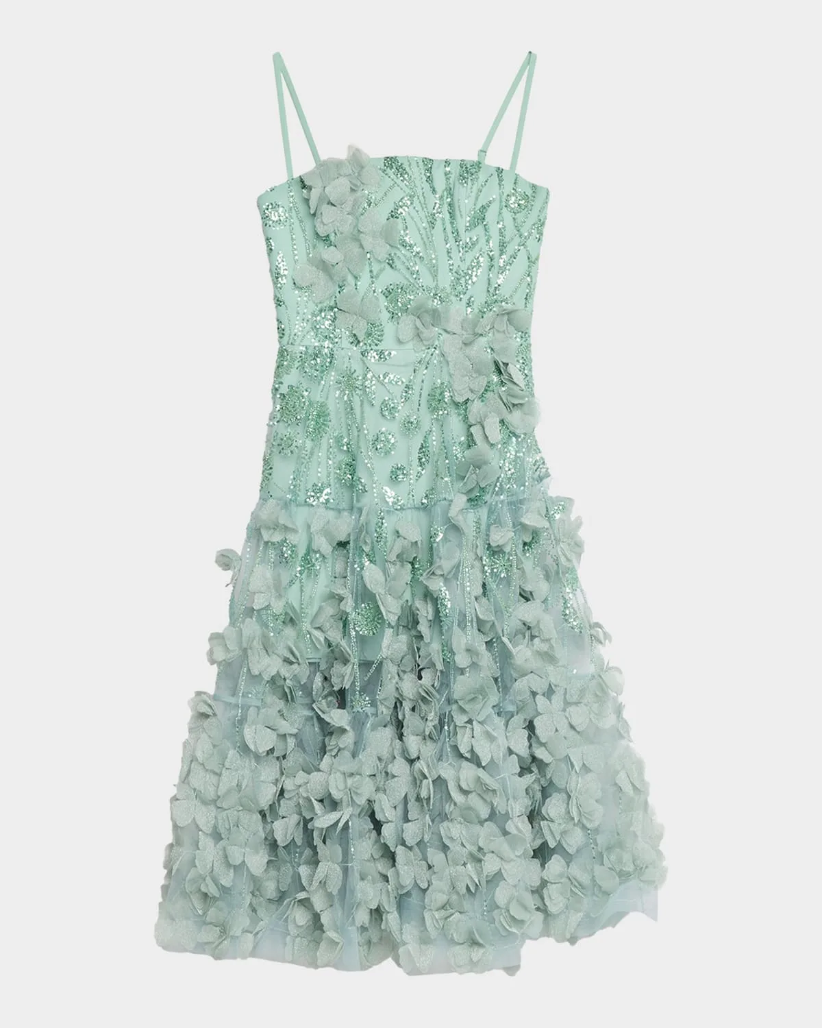 Lily Floral Beaded Fit & Flare Midi Dress