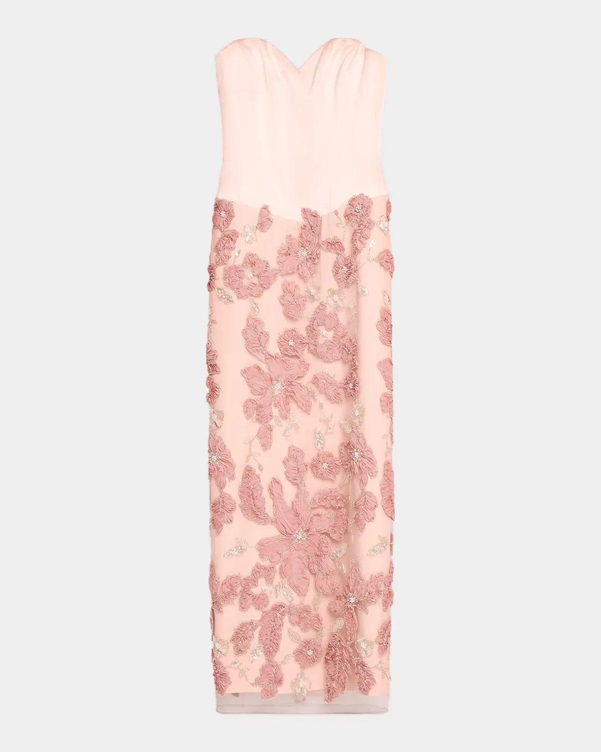 Julia Sweetheart Strapless Corset Floral Gown