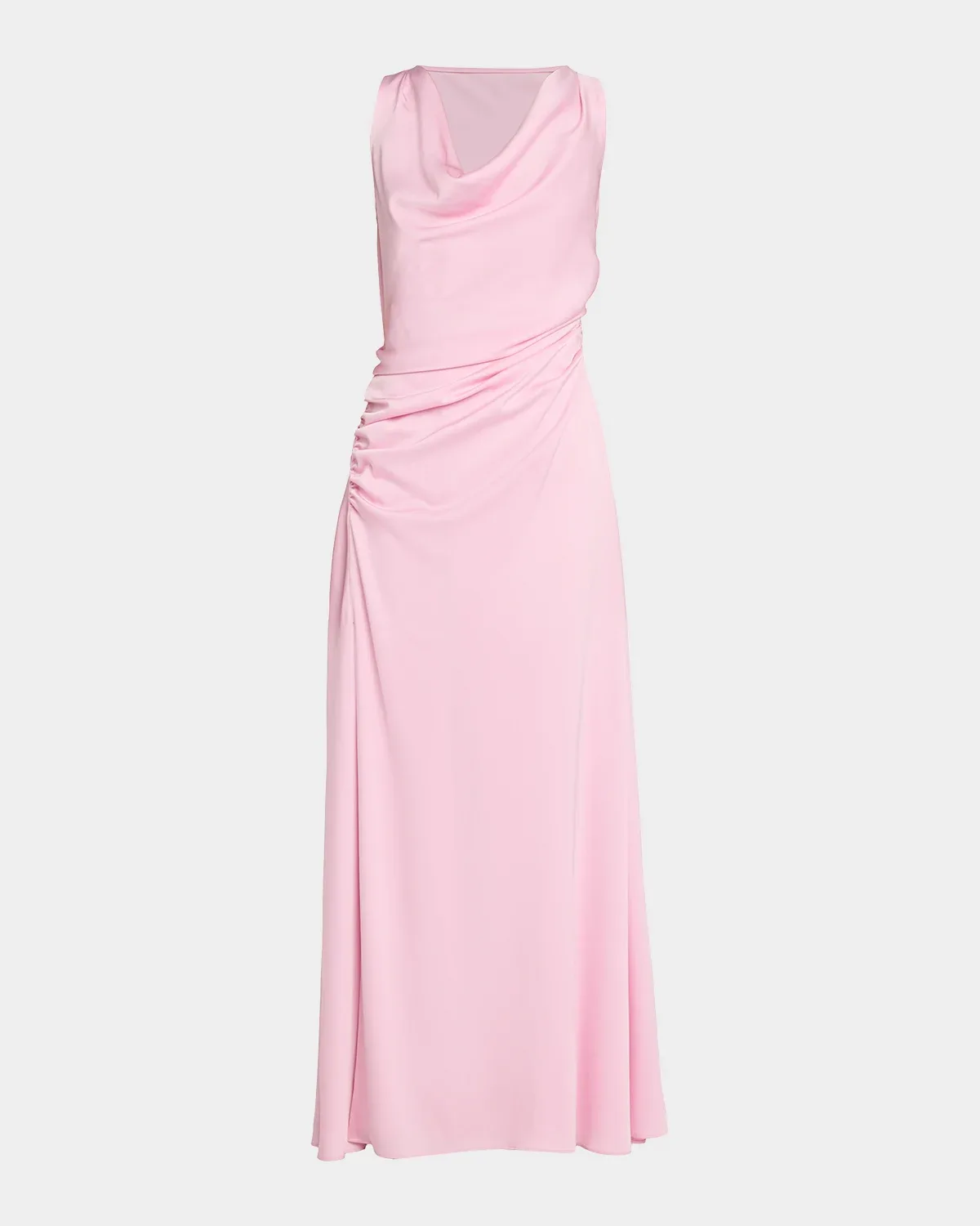 Elinne Draped Off-Shoulder Column Gown